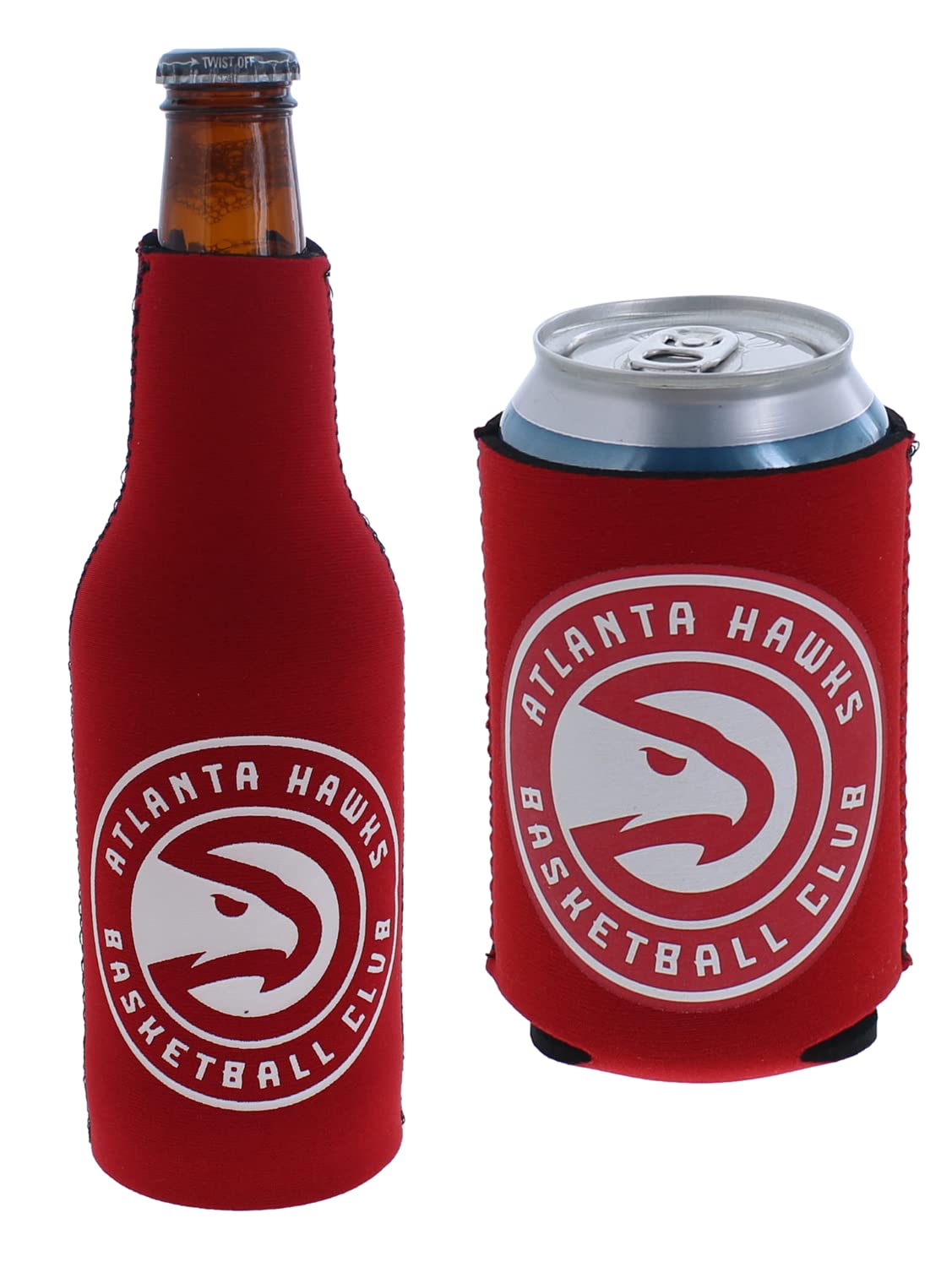 NBA Atlanta Hawks Team Color Can & Bottle Cooler Set - Insulated Beverage Holder for Beer, Soda & Drinks - Perfect for Game Day, Tailgating & BBQs