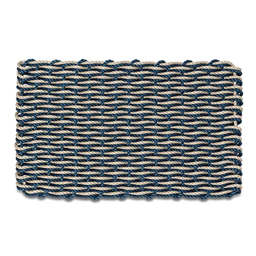 Navy/Dark Tan Double Weave