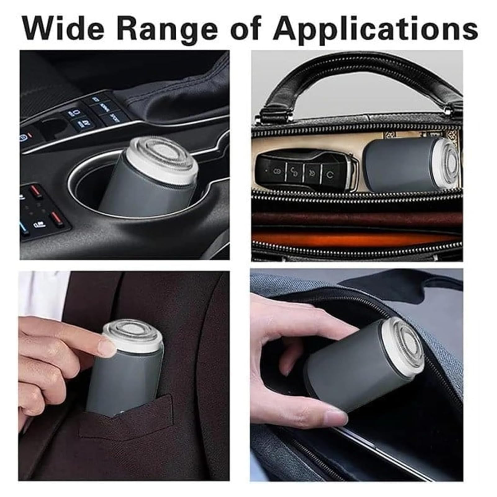 Enspiracle Mini Electric Shaver - Portable USB Rechargeable Waterproof Beard Trimmer for Men & Women | Home, Travel & Gym Use | Compact Washable Design (Brown+Gray)