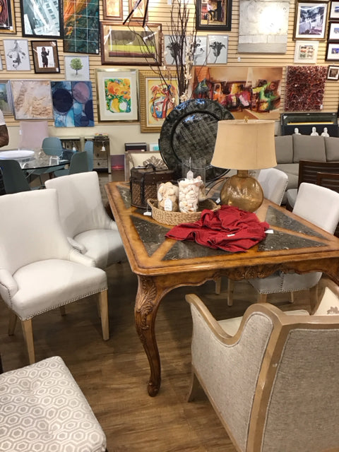 4 Cream Upholstered Dining Chairs with Nailhead Trim - Elegant Modern Kitchen & Dining Room Furniture Set for Home, Restaurant, Office Use