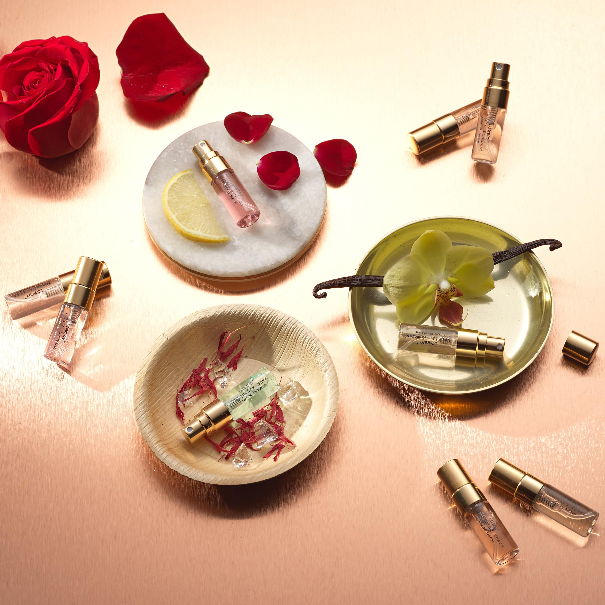 LOVERY 12pc Perfume Sampler Set for Women & Men - Floral Travel Fragrance Gifts