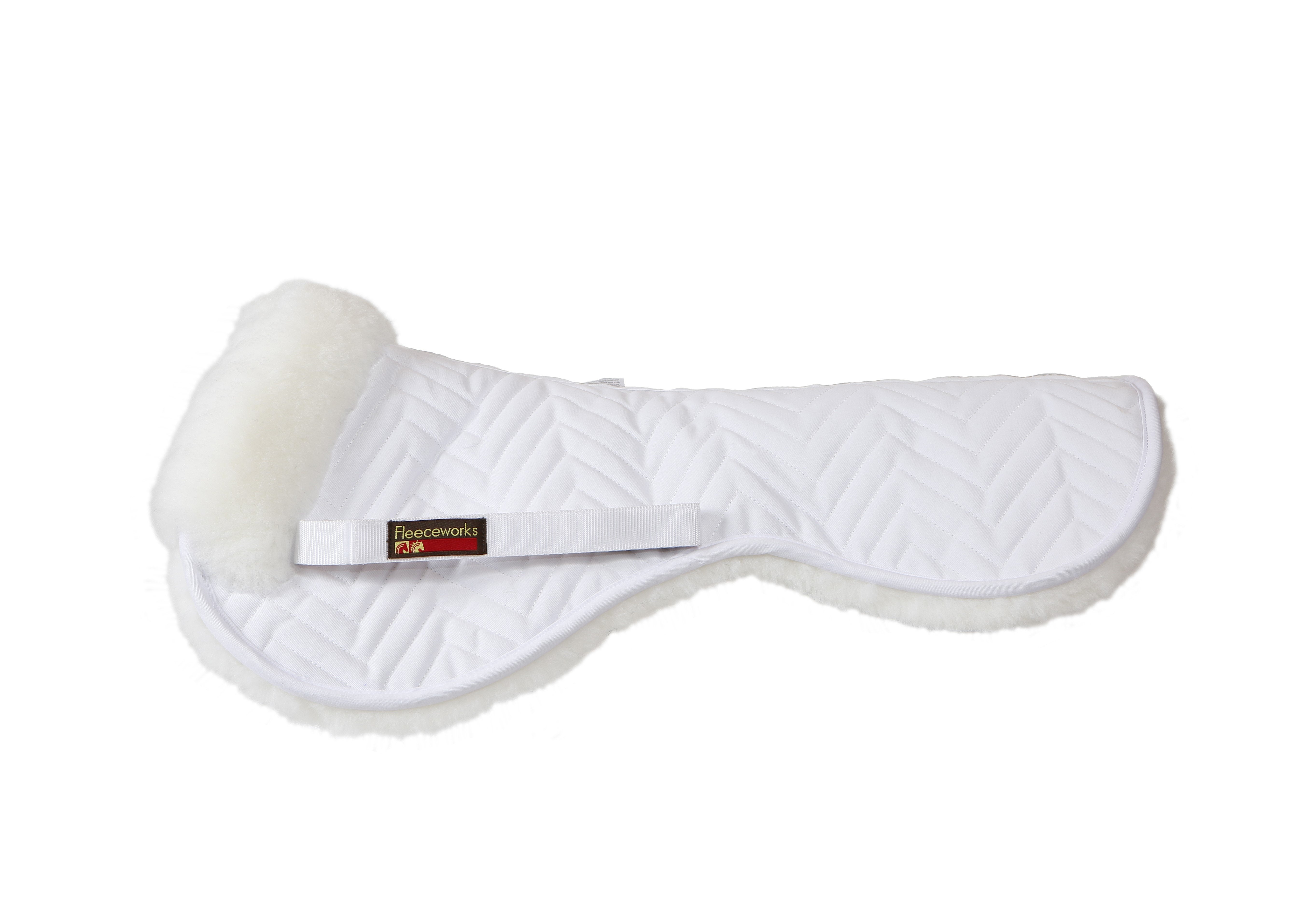 Premium Sheepskin Classic Original Halfpad with Plain Edge - Comfortable & Durable Horse Saddle Pad for Equestrian Riding, Training & Show Jumping