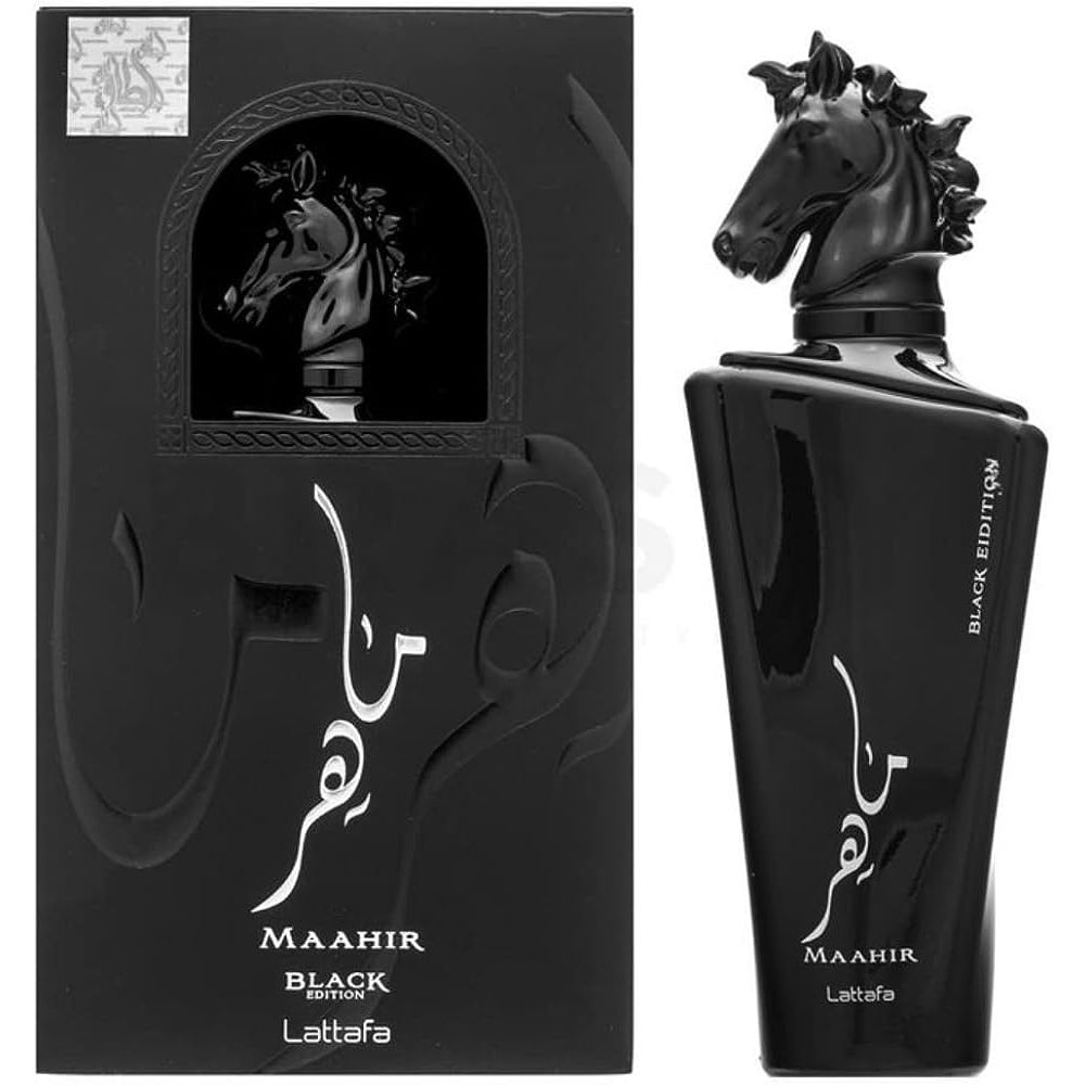 Maahir Black Edition Eau de Parfum for Men - 3.4 oz / 100ml Luxury Cologne - Long Lasting Fragrance for Date Night, Office & Special Occasions