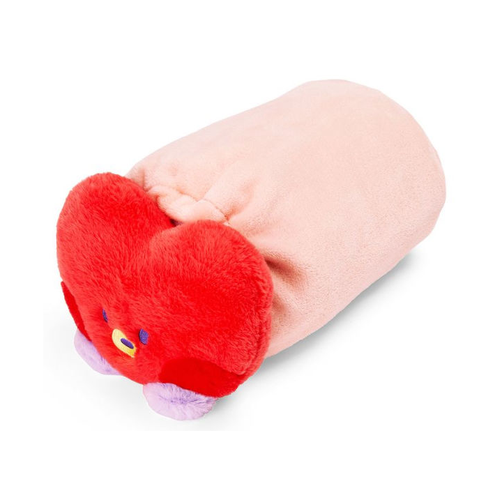 BT21 Mini Cushion Blanket - Soft Plush Tata Character Throw Blanket for Bed, Sofa & Travel | Cute K-Pop BTS Merch Gift for Fans