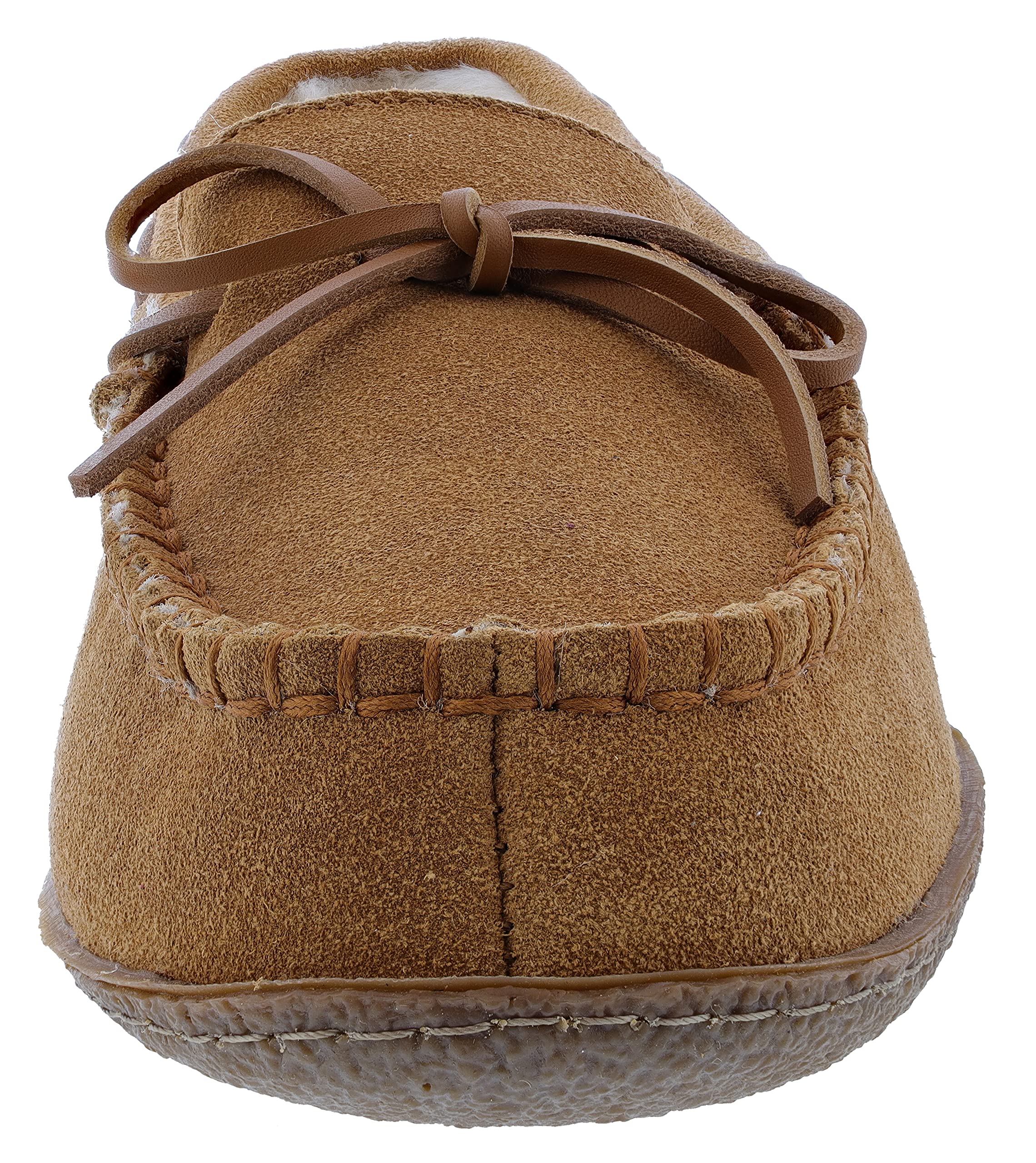 Clarks Men's Augusta Indoor Outdoor Faux Fur Slippers - Comfortable House Shoes for Men, Warm Winter Slippers with Non-Slip Sole (Size 9 M US, Cinnamon Cow Suede) - Perfect for Home, Office & Travel Use
