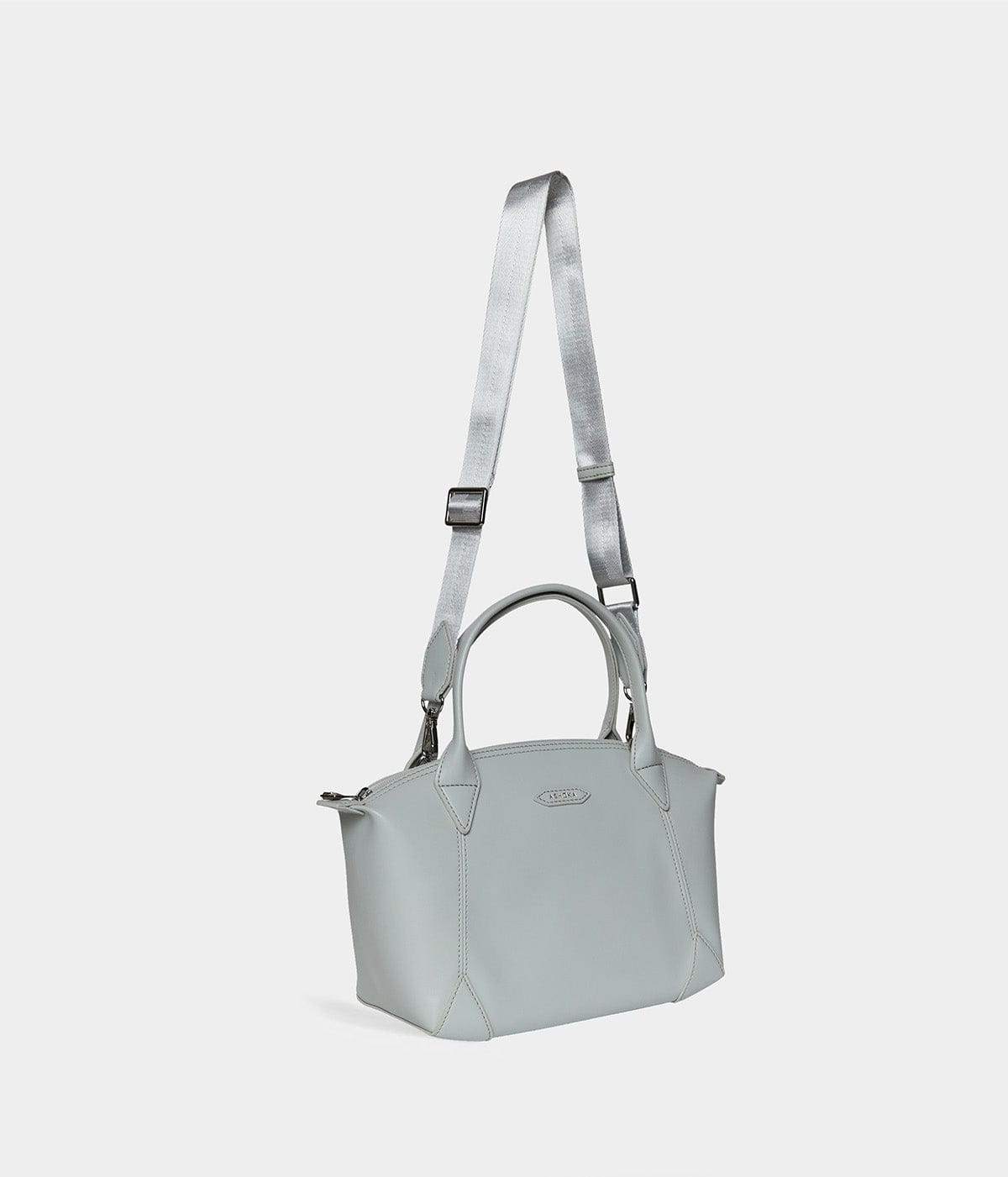 Vegan Leather Shoulder Bag for Women - Stylish Apple Skin Design in Pearl Grey | Perfect for Work, Travel & Everyday Use