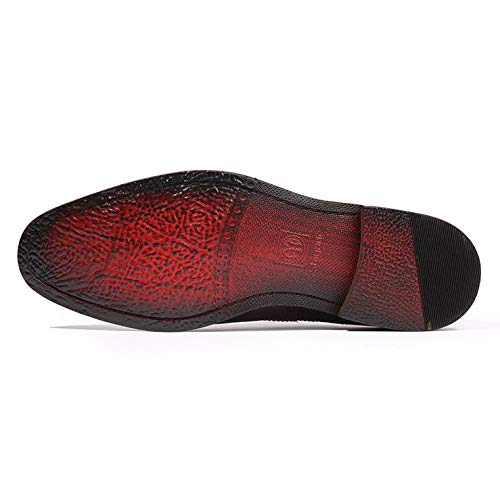 Premium Men's Business Leather Dress Shoes - Formal Wedding Banquet Oxford Slip-On Shoes for Work & Walking - Black Size 40/UK 7/US 7.5 - Perfect for Office, Ceremonies & Special Occasions