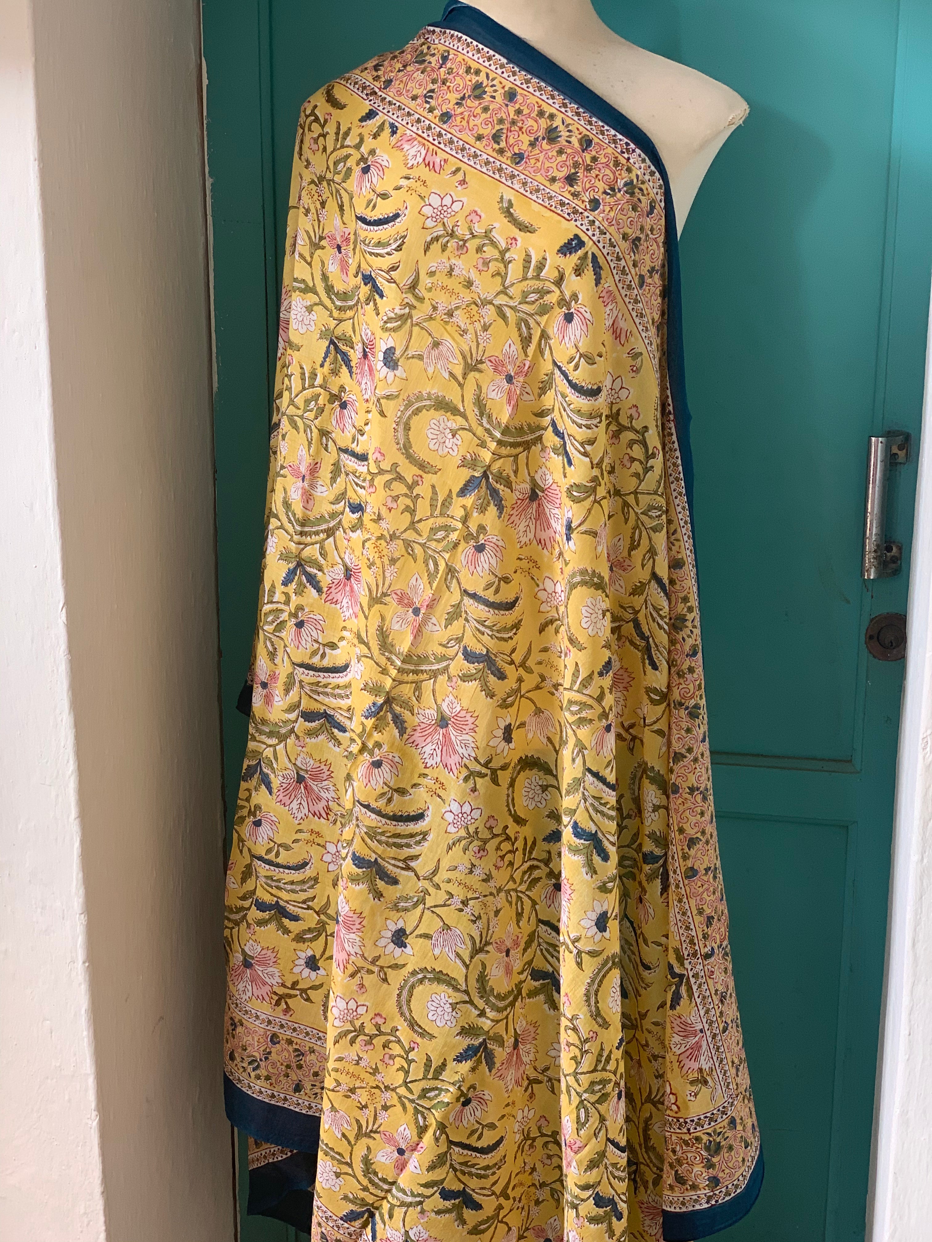 Hand Block Printed Cotton Sarong Pareo - New Collection for Beach, Pool & Summer Fashion | Lightweight & Stylish Cover-Up