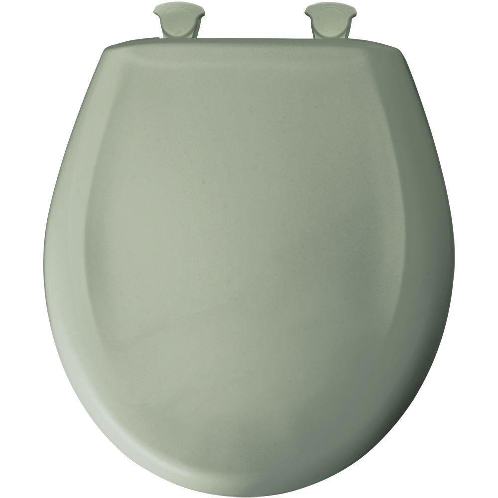 Bemis Round Closed Front Toilet Seat in Aspen Green - Durable Bathroom Toilet Seat Cover with Easy Installation for Home, RV & Commercial Use (Model 529723)