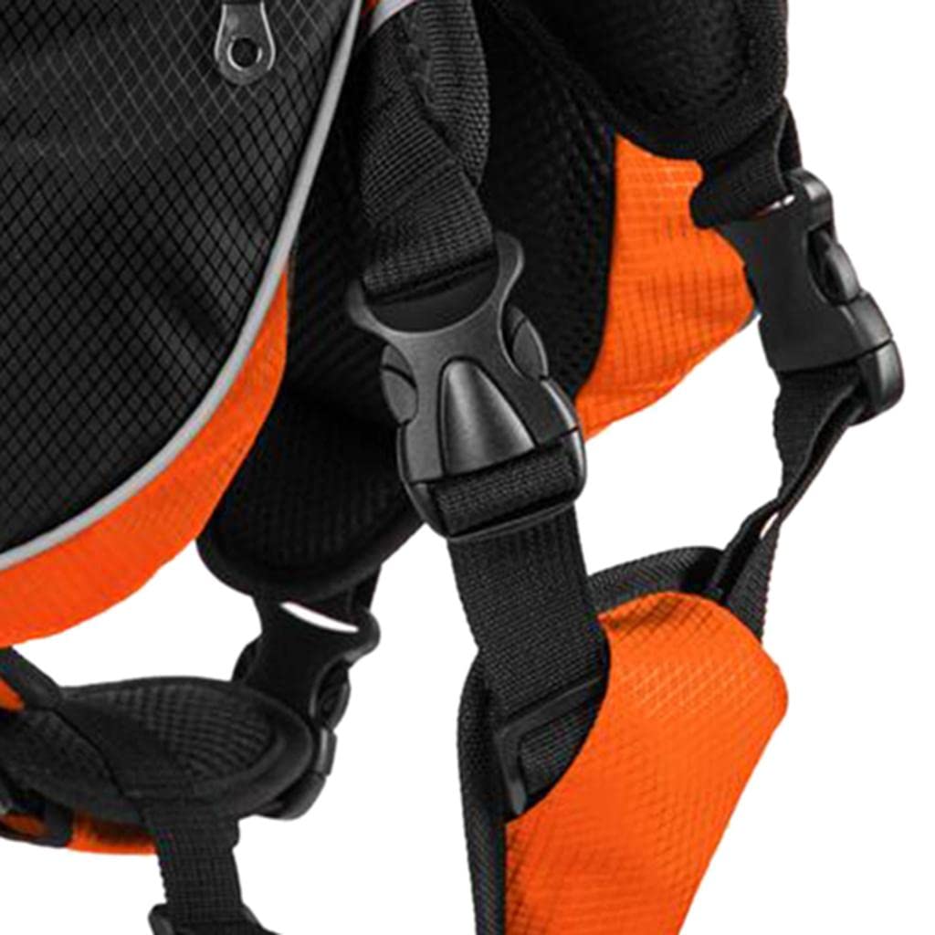 Meri Shopp Pet Dog Saddle Backpack Carrier - Adjustable Travel Harness for Small Dogs & Puppies, Orange - Perfect for Hiking, Camping & Outdoor Adventures