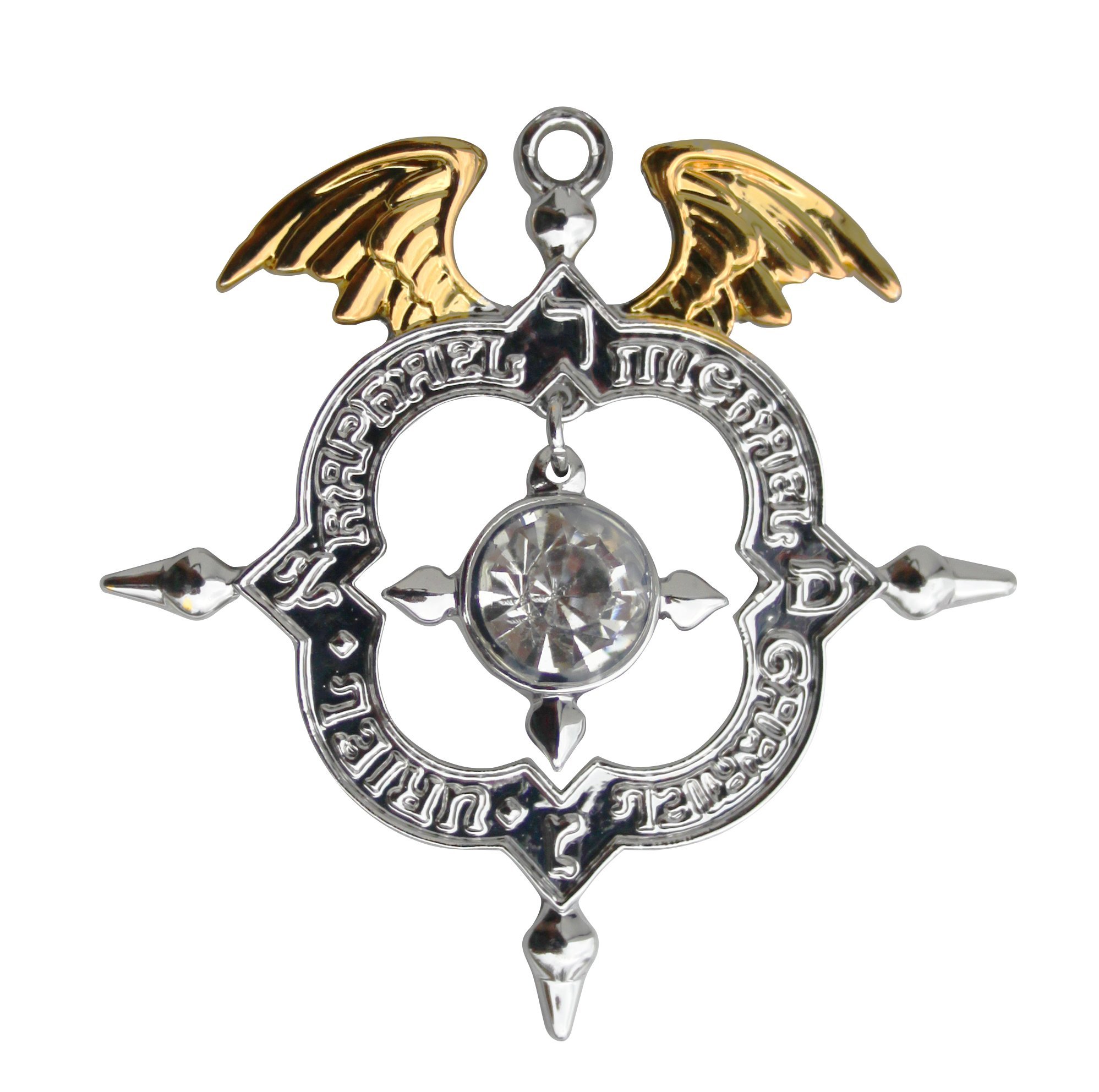 Winged Archangel Shield Pendant Necklace - Spiritual Protection Talisman for Mindfulness & Meditation | Perfect for Yoga, Prayer, and Daily Wear