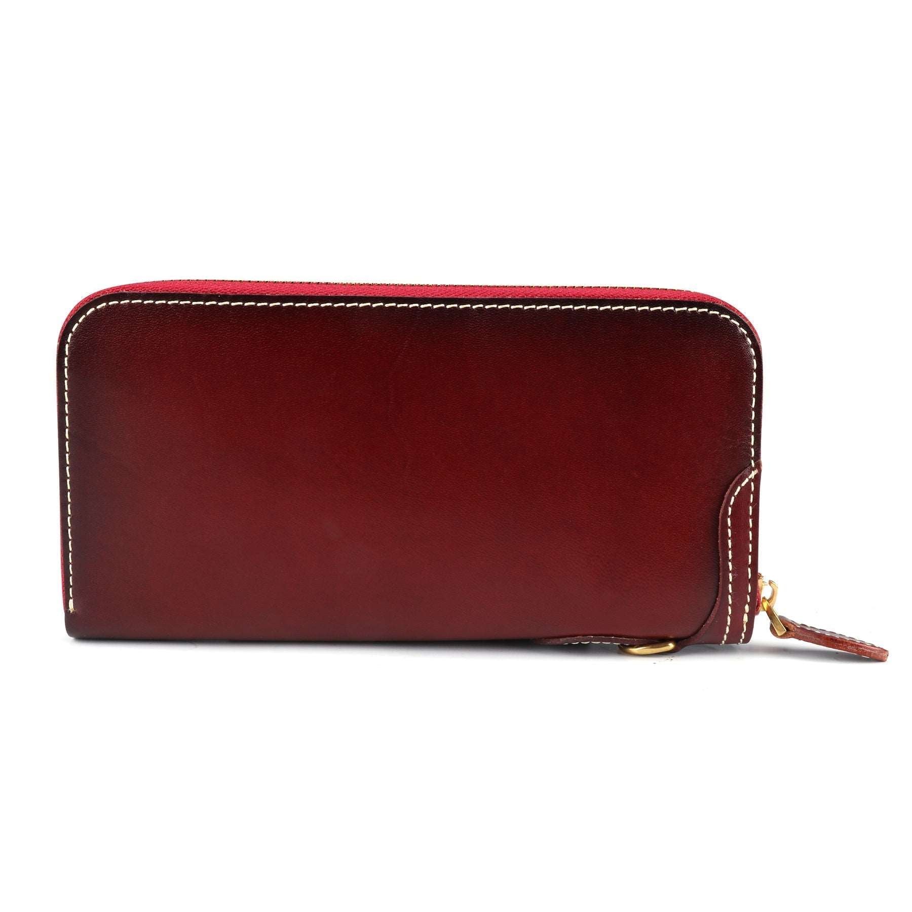 Vintage Leather Zip Wallet for Women - Stylish Retro Design with Multiple Card Slots & RFID Protection - Perfect for Everyday Use, Travel & Gift Giving