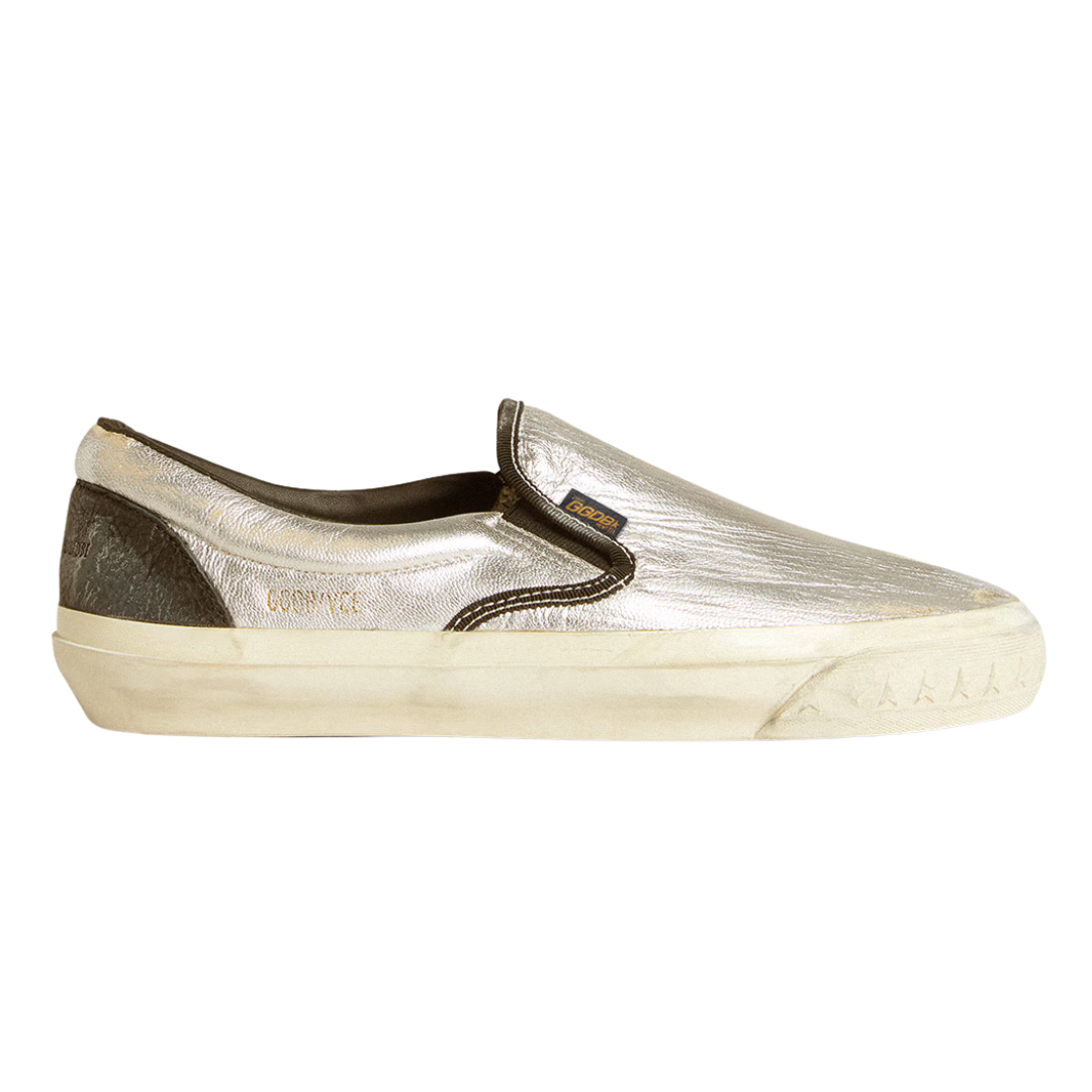 VCE Metallic Slide Sandals for Women - Comfortable Summer Beach Shoes with Adjustable Straps | Perfect for Pool, Vacation, and Casual Outfits