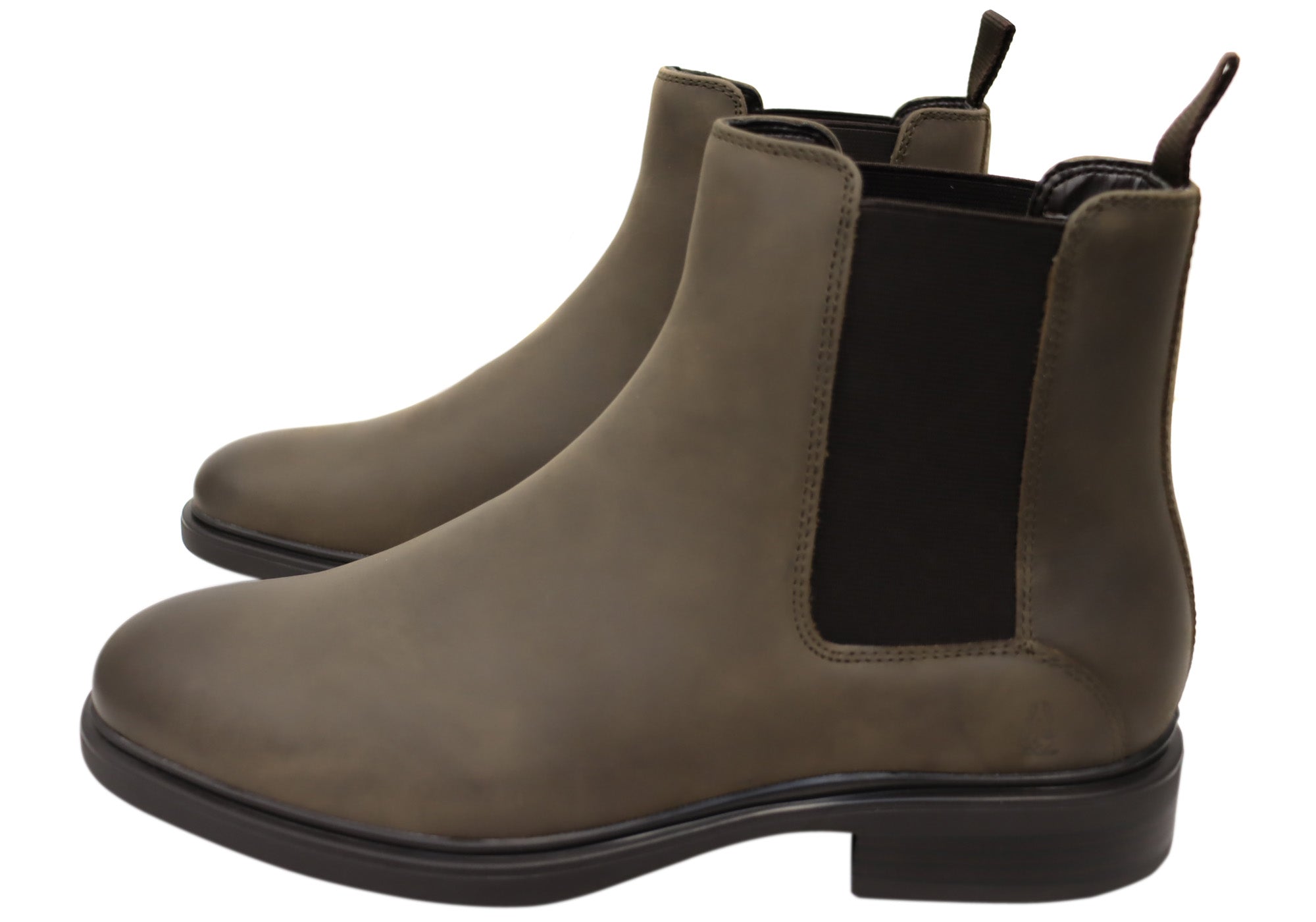 Hush Puppies Zane Men's Comfortable Wide Fit Leather Chelsea Boots - Perfect for Casual Wear, Office & Outdoor Activities