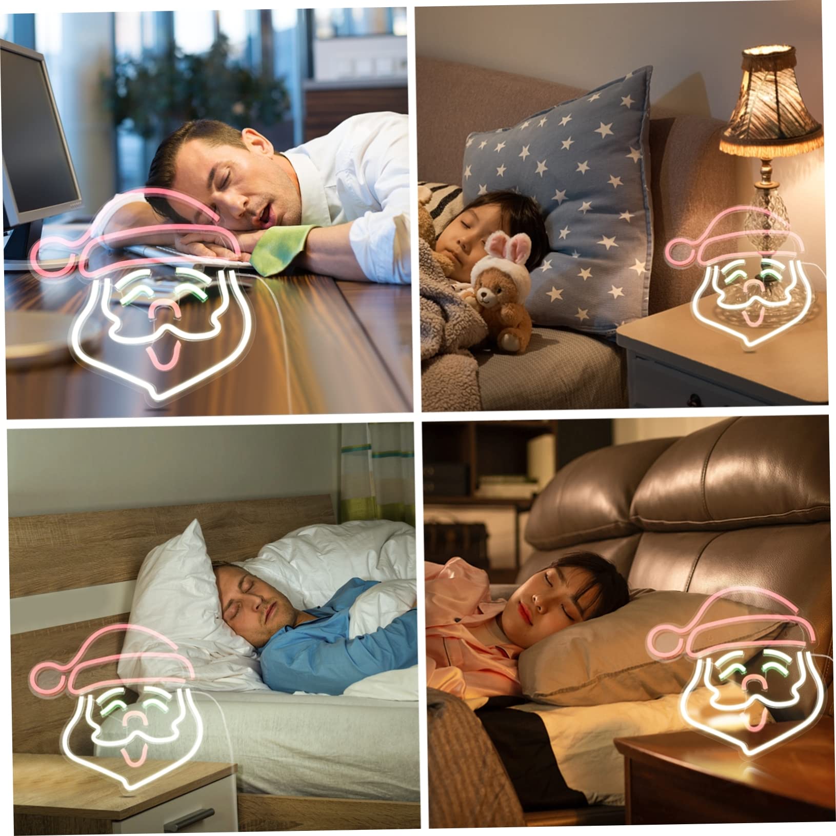 Angoily Neon Christmas Lights - LED Goblincore Room Decor for Bedroom, Party & Indoor Decoration | Vibrant Holiday Lighting for Home, Office & Festive Events