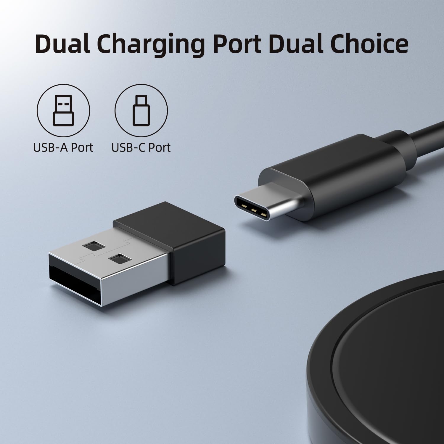 15W Max Fast Magnetic Wireless Charger Pad for iPhone 15/14/13/12 - USB-A Converter Included - Black | Perfect for Home, Office & Car Charging