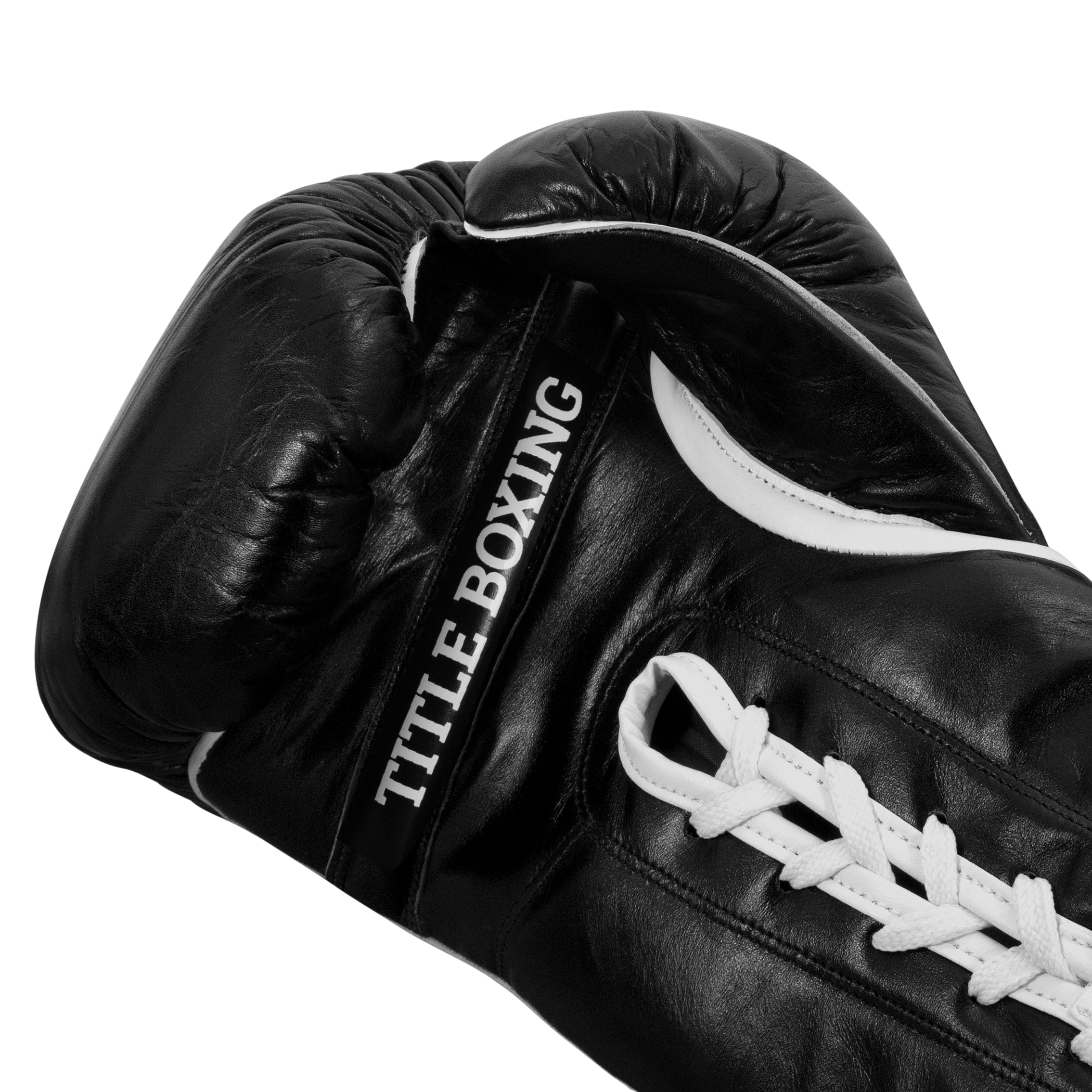 TITLE Boxing Old School Leather Lace-Up Sparring Gloves - Professional Training & Heavy Bag Workouts for Boxing, MMA & Fitness