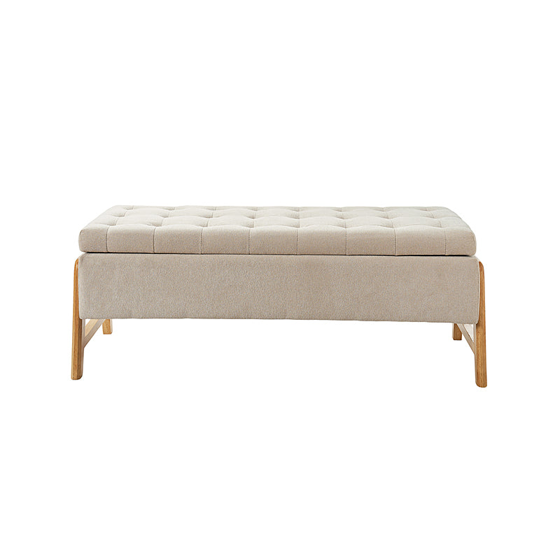 Salina Mid-Century Modern Inspired Storage Bench - Stylish Entryway & Living Room Seating with Hidden Storage - Perfect for Small Spaces & Home Organization