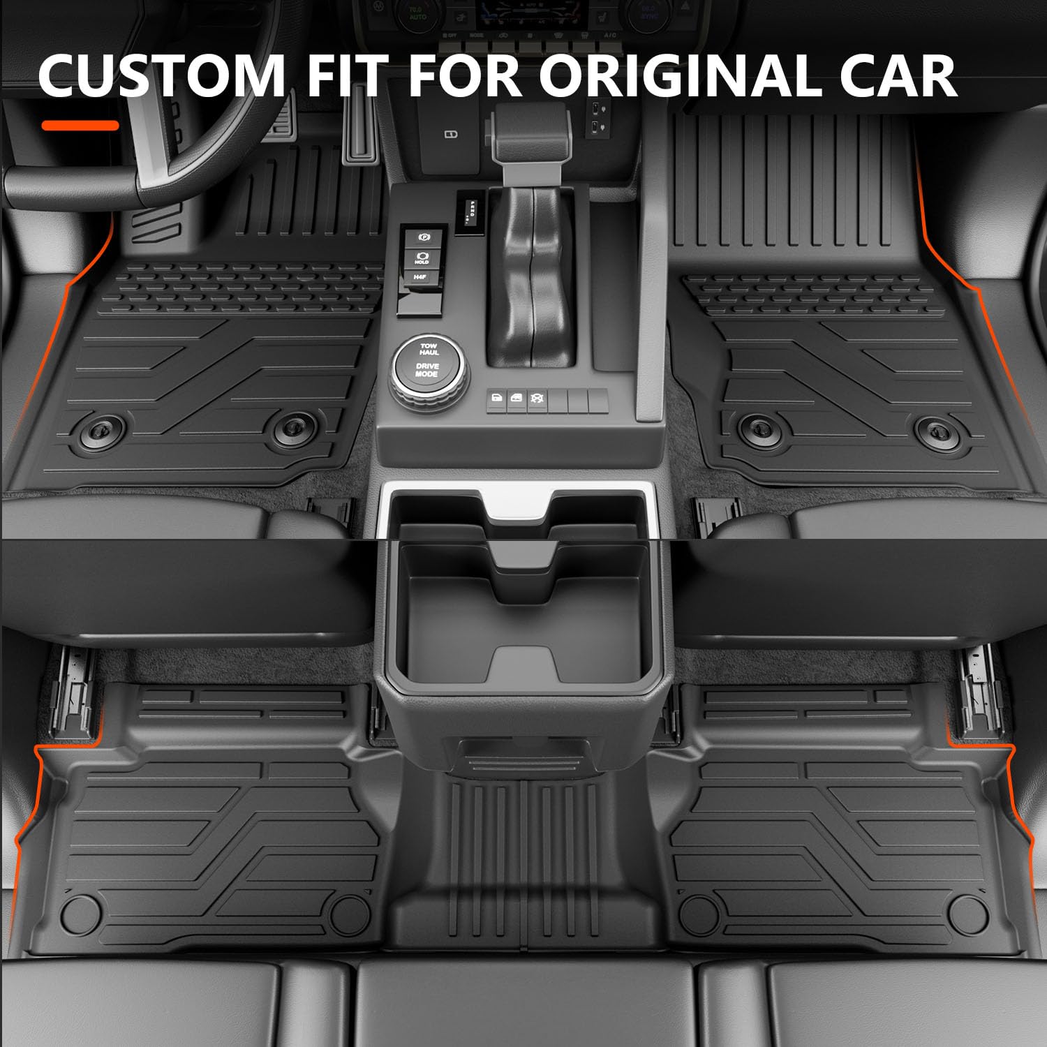 2024-2025 Toyota Tacoma Truck Bed Mat Set - Heavy Duty TPE Floor Liner & Tailgate Protector | 5FT Bed Mat + Floor Mat + Tailgate Mat | Perfect for Off-Roading, Camping & Work Site Protection