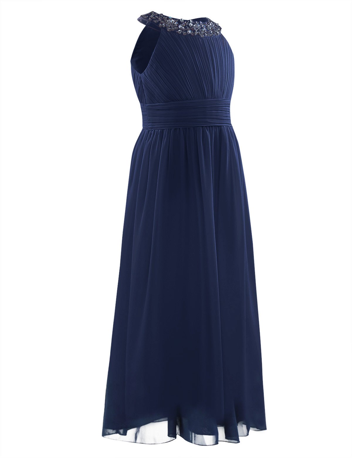 Hansber Girls Flower Girl Dress - Sleeveless Chiffon Princess Pageant Gown for Weddings, Birthday Parties & Special Occasions | Perfect for Bridesmaids, Flower Girls & Pageant Events