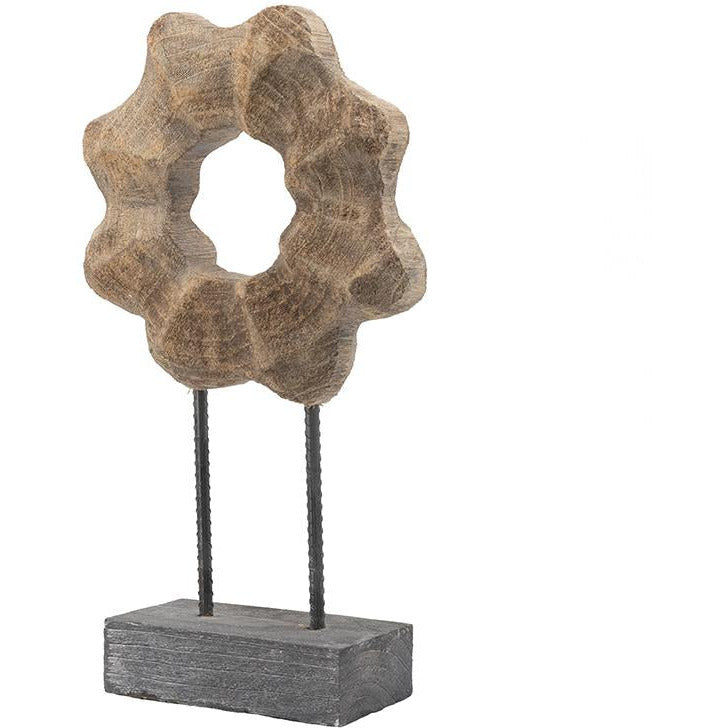Modern Abstract Circle Sculpture - Minimalist Home Decor for Living Room, Office & Garden - Handmade Metal Art for Wall or Tabletop Display