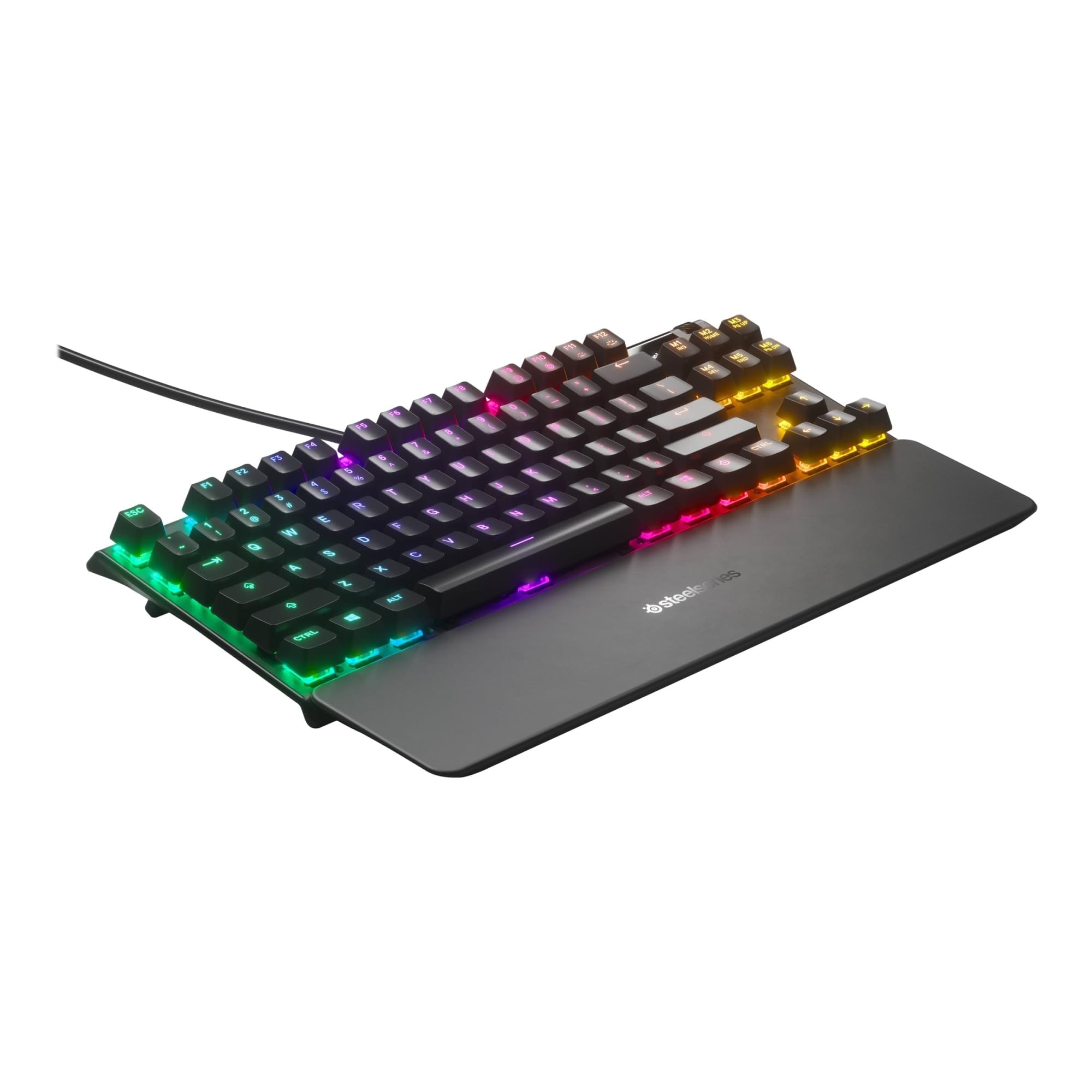 SteelSeries Apex 7 TKL Compact Mechanical Gaming Keyboard with OLED Smart Display | USB Passthrough & Media Controls | Linear Red Switch | RGB Backlit | Perfect for Esports, Streaming & Office Work