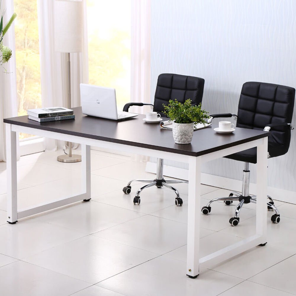 Black Wooden Computer Desk - Ergonomic PC Gaming Corner Desk with Storage, Study & Reading Laptop Workstation for Home Office - Perfect for Small Spaces & Gaming Setups