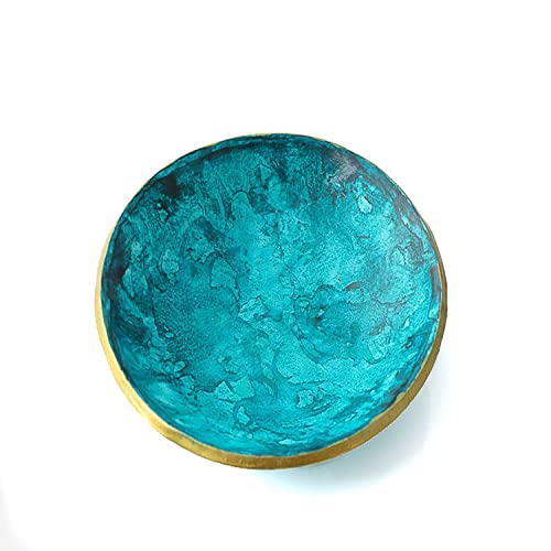 Turquoise Small Trinket Dish - Elegant Jewelry & Ring Holder for Home Decor, Housewarming Gift | Perfect for Vanity Organizer, Bathroom Tray & Nightstand Accessory
