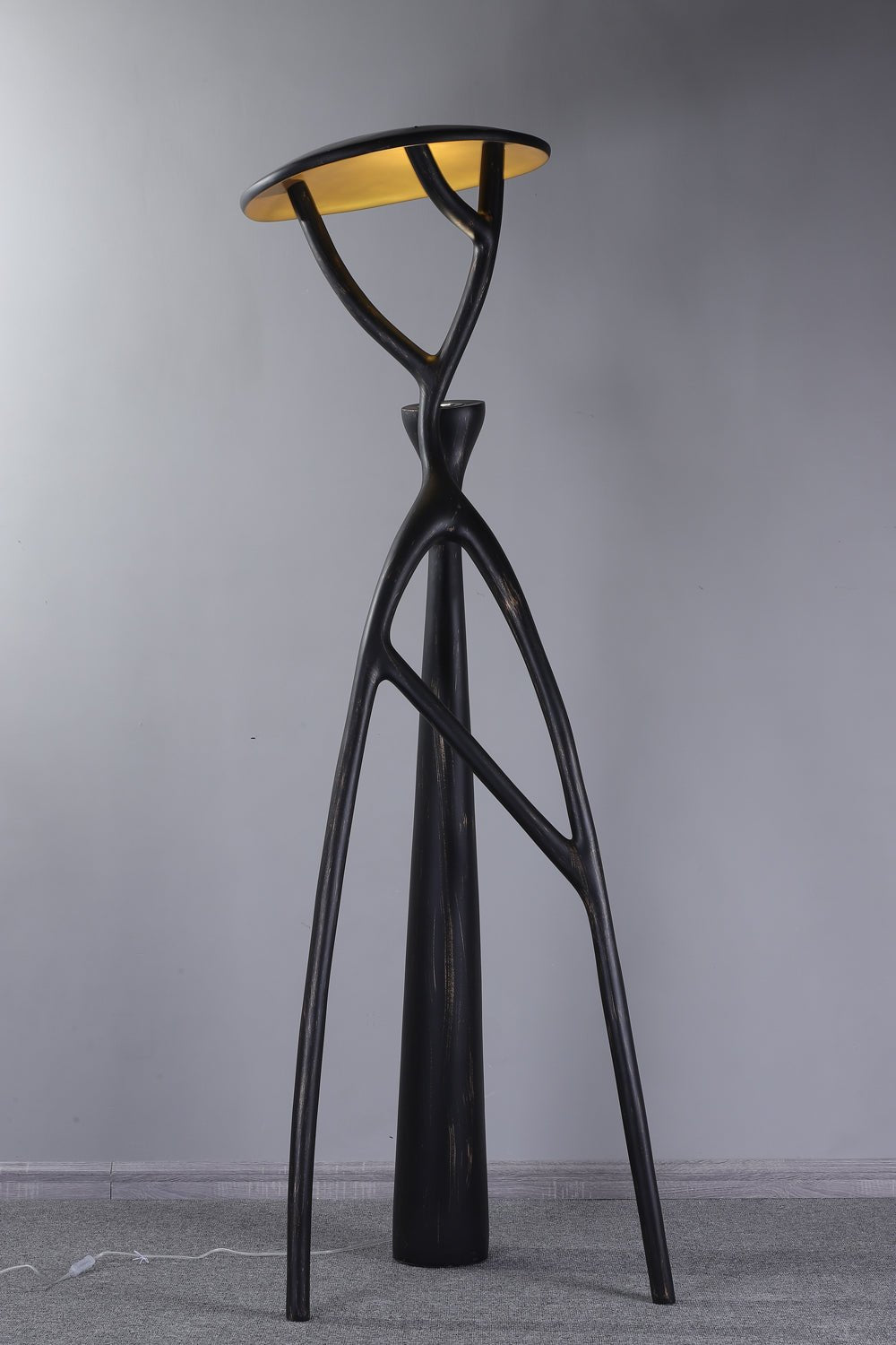 Gothic Tree Sculpture Floor Lamp - Handcrafted Black Metal Tree Design Standing Light for Living Room, Bedroom, or Gothic Home Decor - Perfect for Halloween, Dark Aesthetic, and Fantasy Themed Spaces