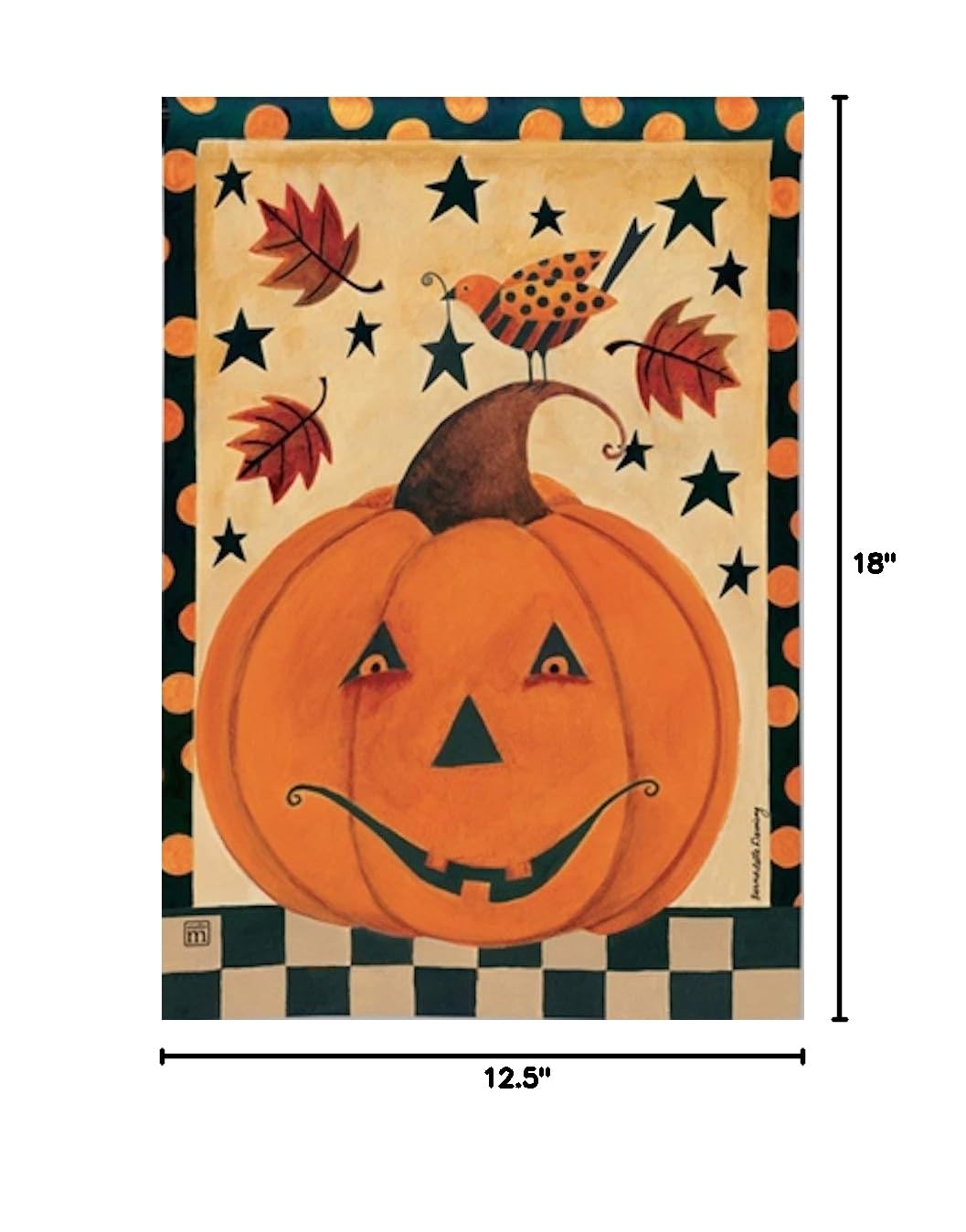 Breeze Art Country Pumpkin Garden Flag #31199 - Fall Harvest Decor for Porch, Yard & Outdoor Seasonal Display