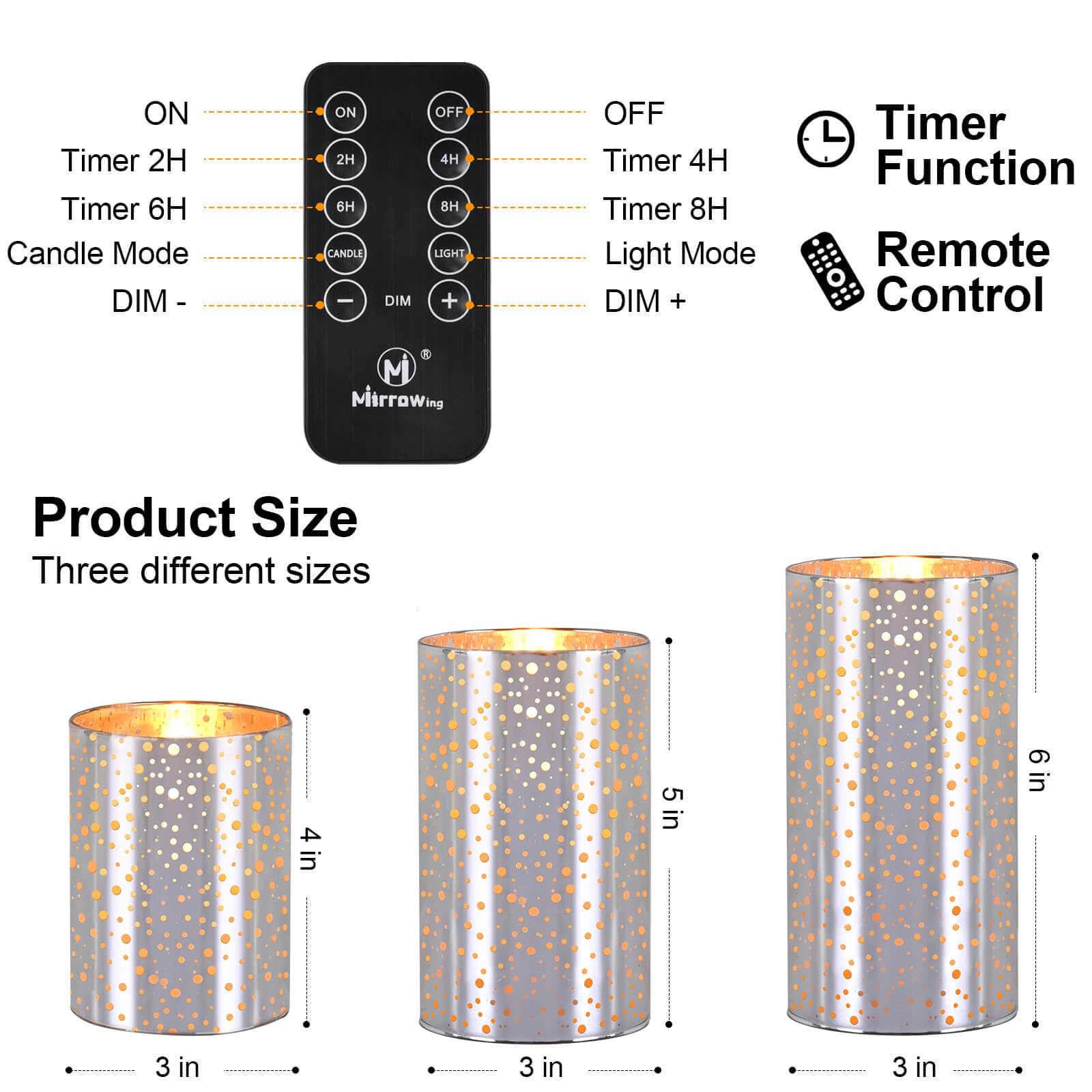 Flameless LED Candles with Remote & Timer - Real Wax Battery Operated Flickering Candles (AA Batteries Included) - Perfect for Christmas Decor, Wedding Centerpieces, Birthday Parties & Home Ambiance Lighting