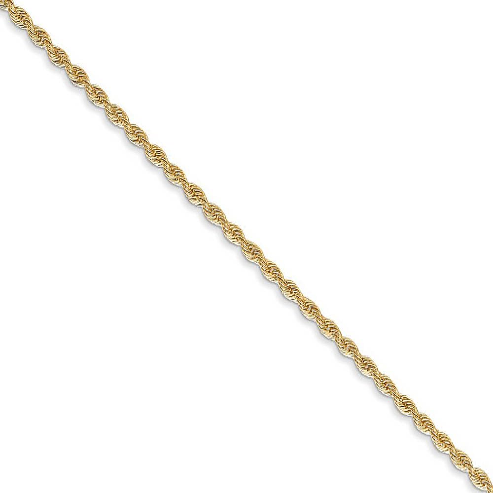 14k Yellow Gold Rope Chain Necklace for Women - Elegant & Classic