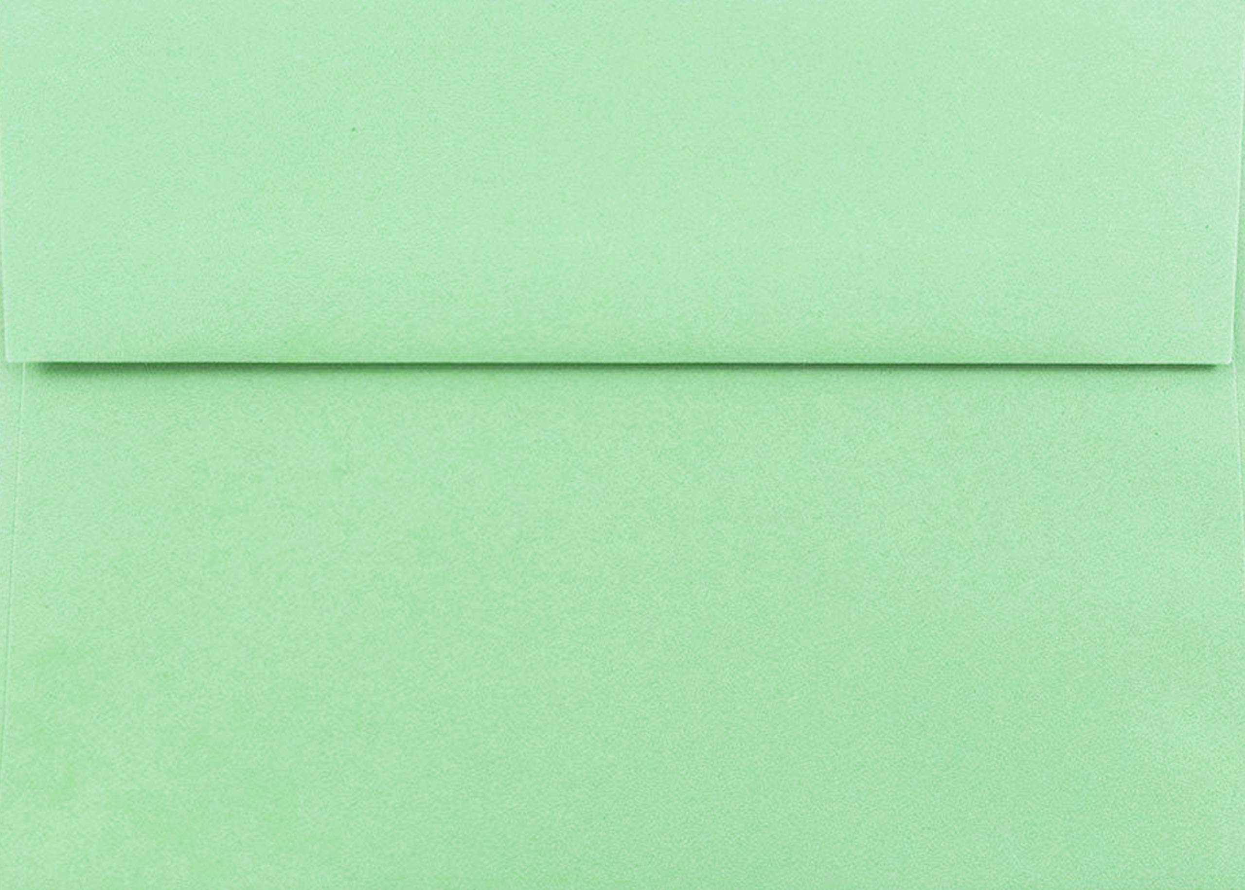 500 Pastel Green Square Flap A6 Envelopes (4.75