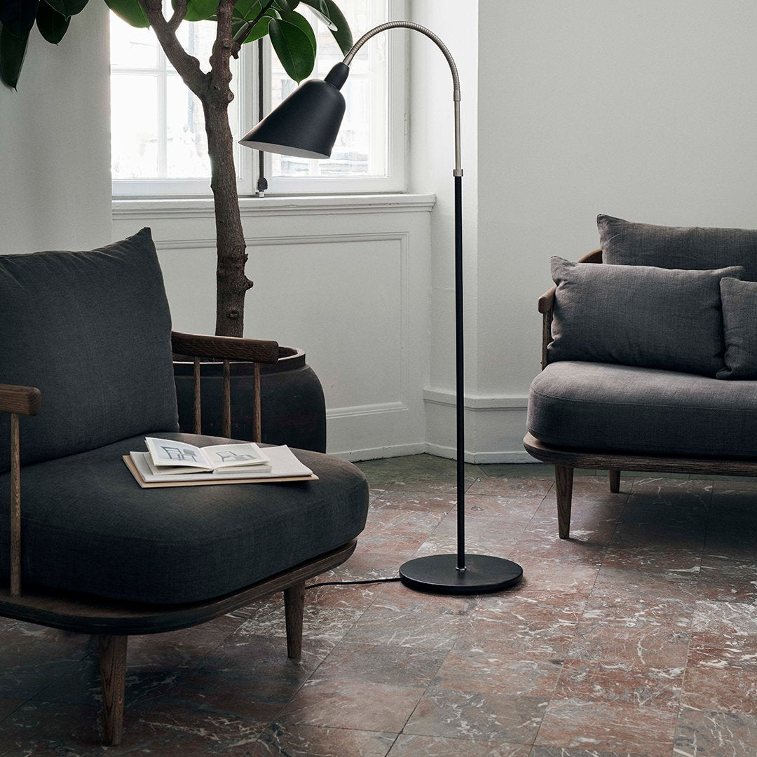 Bellevue AJ7 Modern Floor Lamp - Adjustable LED Standing Light for Living Room, Bedroom & Office - Dimmable Brightness with Remote Control - Perfect for Reading, Relaxing & Ambient Lighting