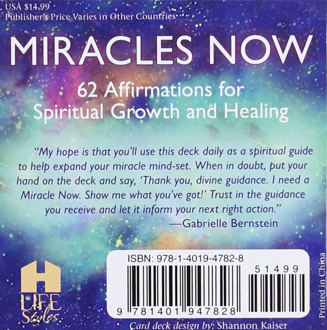 Miracles Now Deck - Inspirational Daily Affirmation Cards for Mindfulness, Meditation & Self-Care | Perfect for Home, Office & Gift Giving