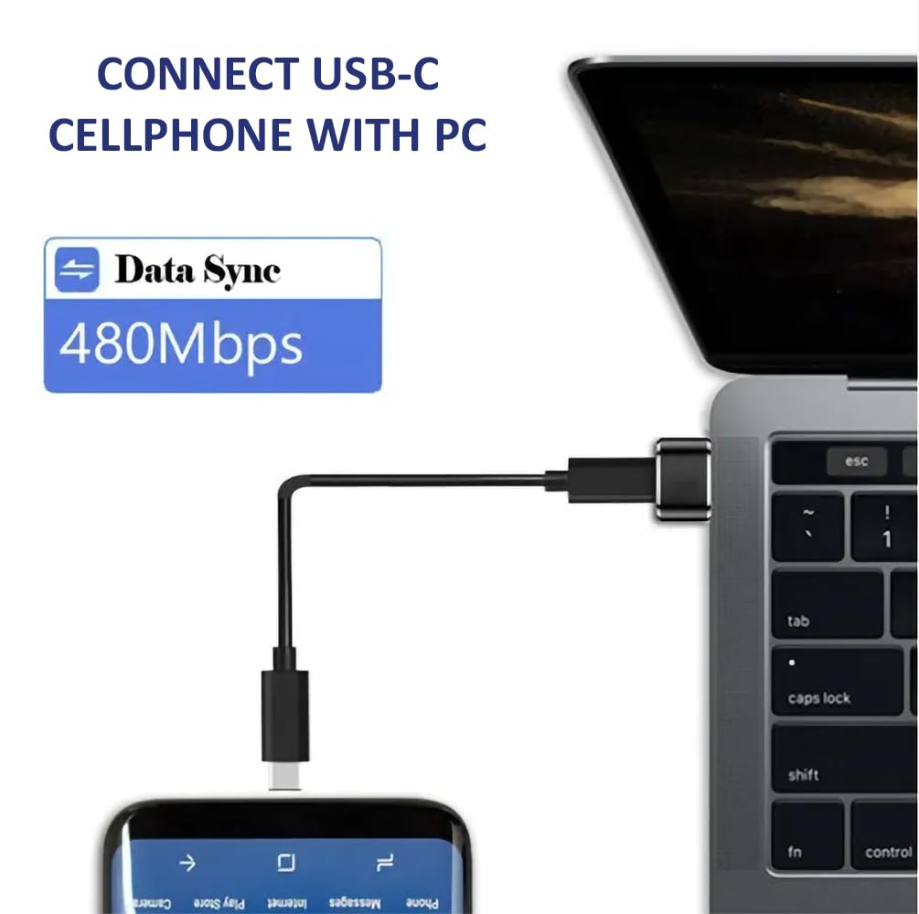 SALPIE USB-C Female to USB Male Adapter (3 Pack) - USB C to USB Converter for iPhone 15 14 13, iPad Air 5 Mini 6, Apple Watch, AirPods, Samsung Galaxy S23 S24 A54 - Perfect for Charging & Data Transfer at Home, Office or Travel (Silver)
