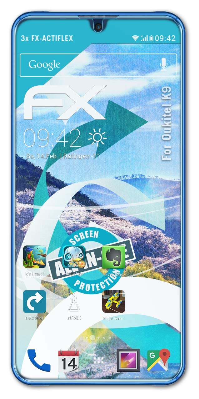 Oukitel K9 Screen Protector - 3 Pack Ultra Clear Flexible Film FX Screen Protection for Anti-Scratch & Bubble-Free Installation - Perfect for Work, Travel and Daily Use