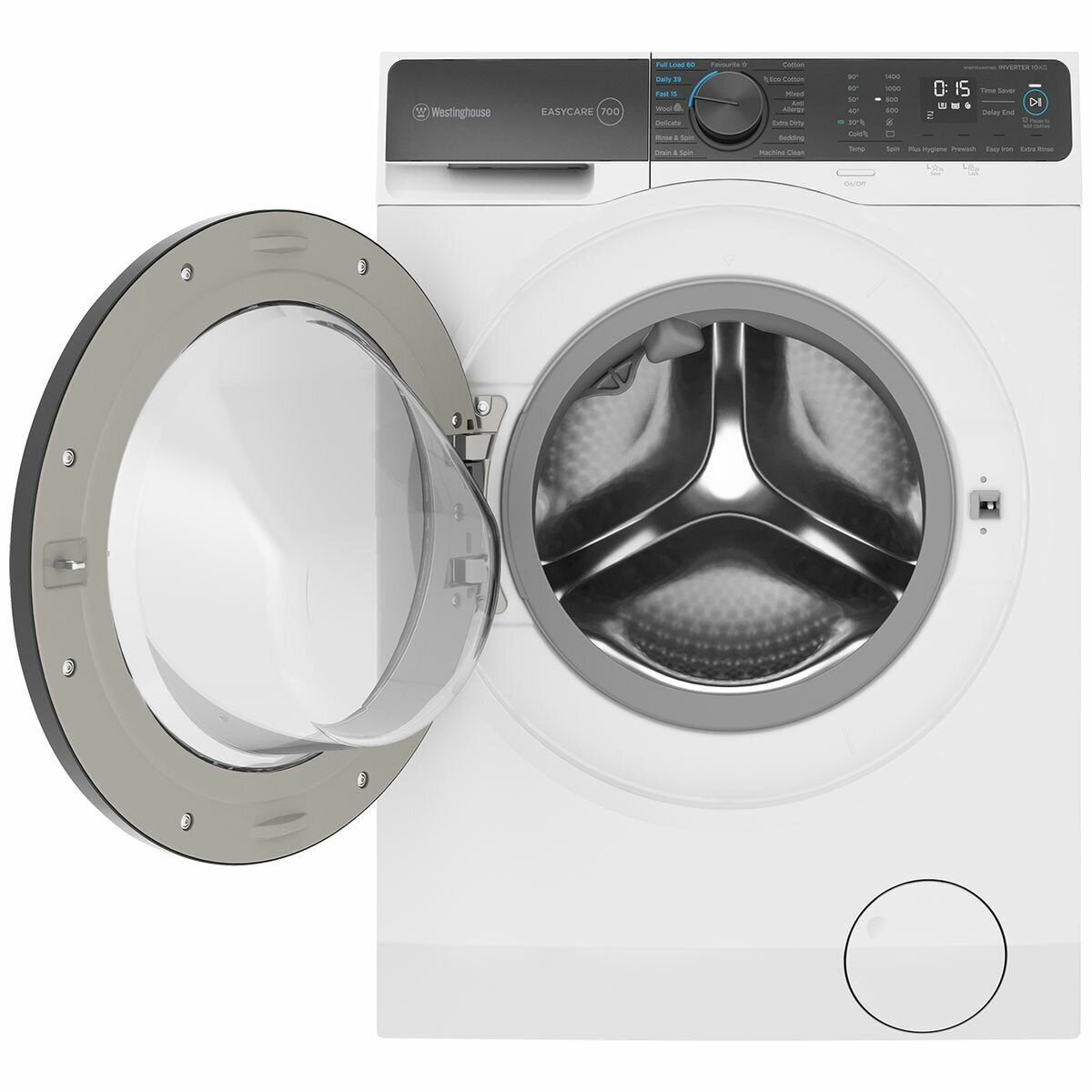 Westinghouse 10kg Front Load Washing Machine WWF1044M7WA - Energy Efficient, Quiet Laundry Solution for Apartments & Small Homes