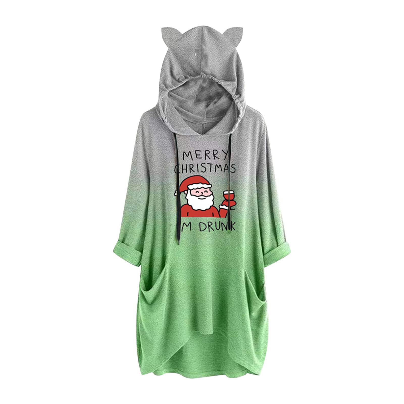 Christmas Print Women's Blouse Sweatshirt Pullover - Casual Long Sleeve Tunic Top for Women - Cozy Holiday Outfit for Christmas Parties & Winter Gatherings