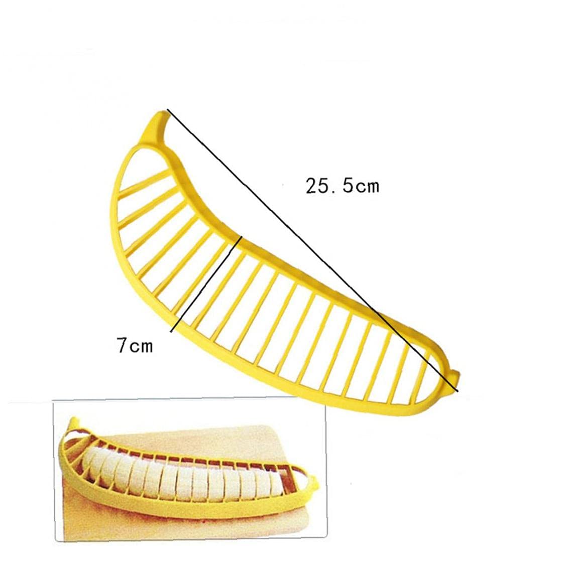 Premium Plastic Banana Slicer - Fruit Spiral Cutter & Peeler - Kitchen Tool for Smoothies, Fruit Salads & Desserts - Perfect for Healthy Snacks & Kids Lunch Boxes
