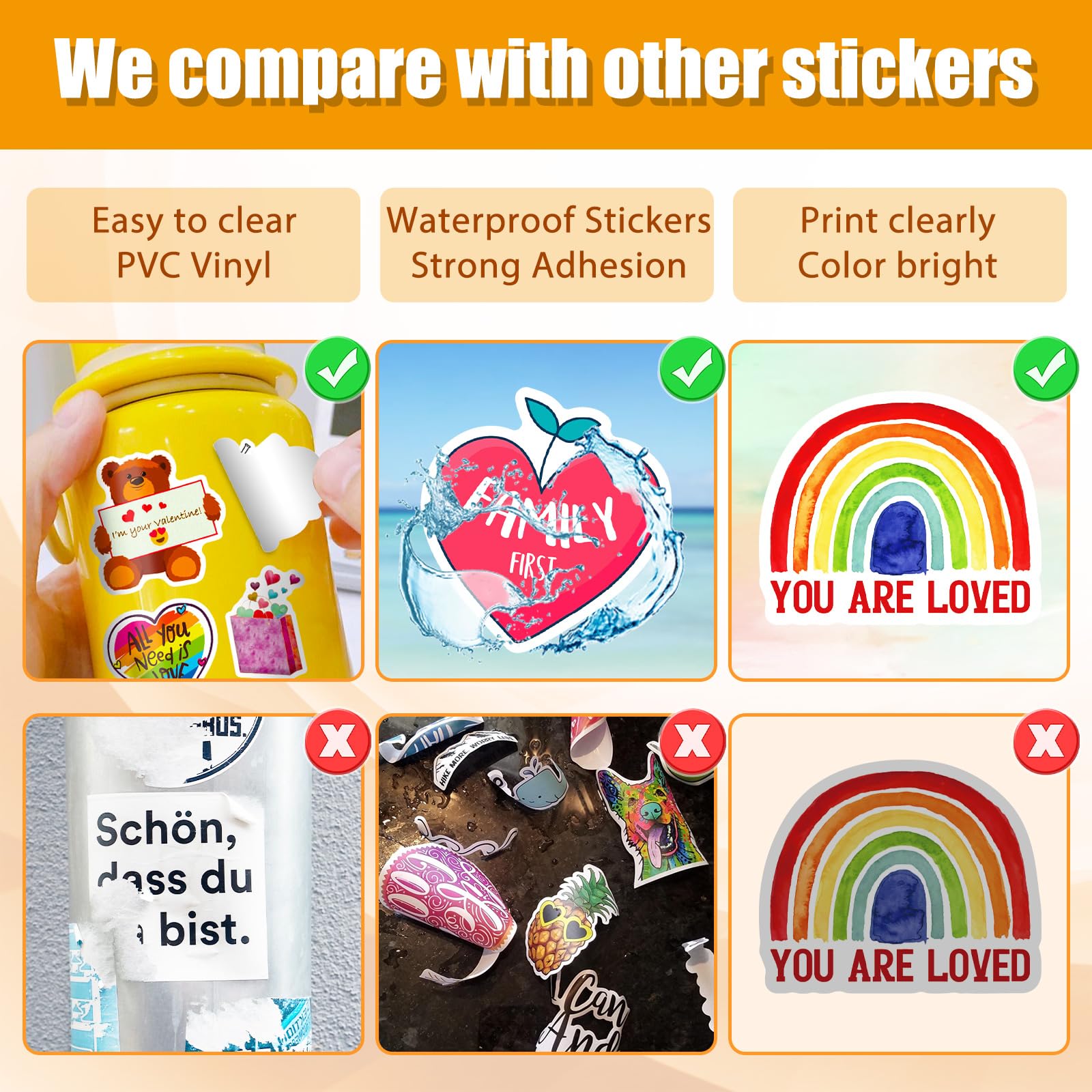 100PCS Heart Stickers for Valentine's Day - Unique Non-Repeating Love Stickers, Romantic Party Decorations, DIY Scrapbooking & Gift Wrapping Supplies - Perfect for Valentine's Gifts, Cards, Journals, and Party Favors