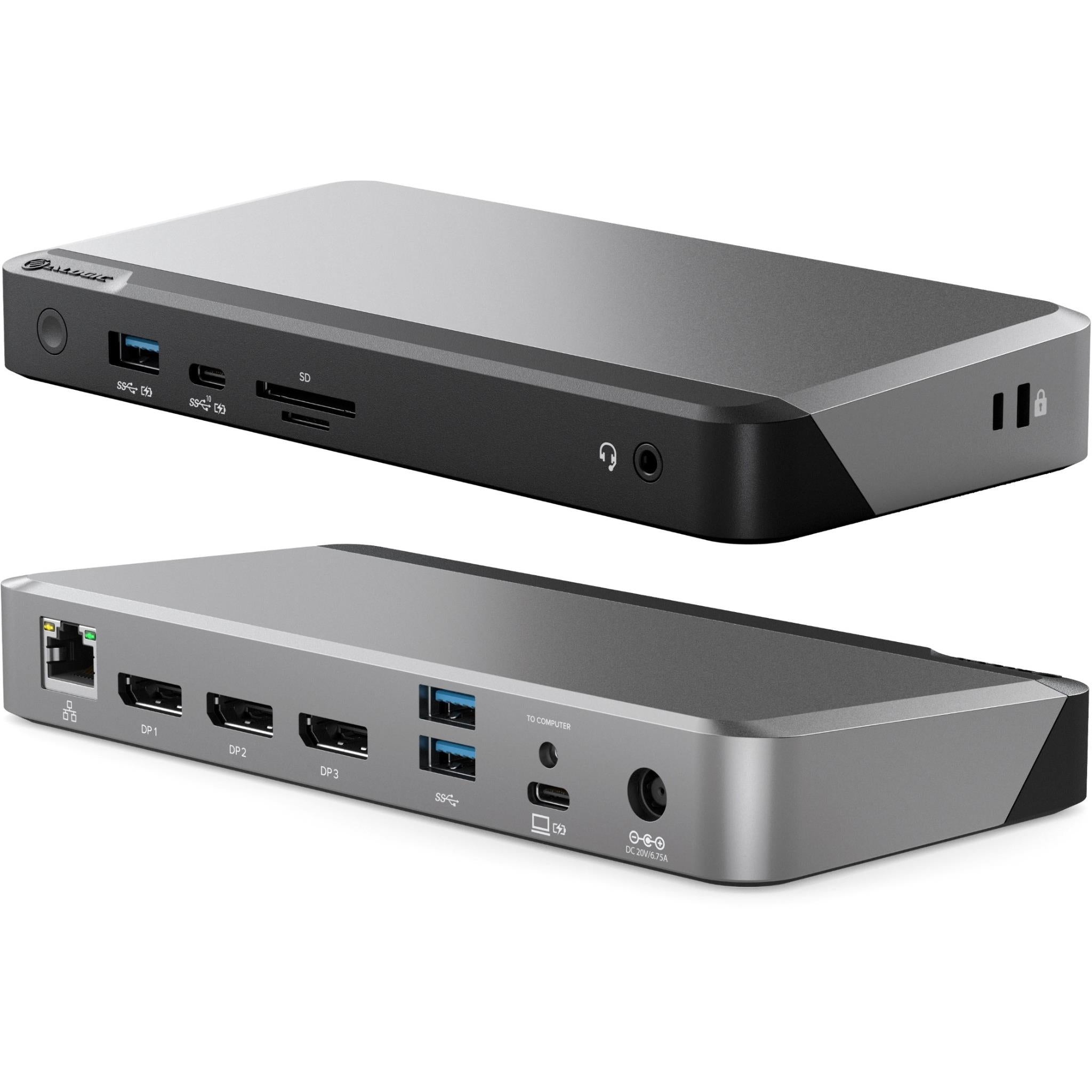 Alogic USB C Triple 4K Docking Station with 100W Power Delivery - 12-in-1 Laptop Dock for MacBook Pro/Air, Dell, HP - Ideal for Home Office, Gaming & Multi-Monitor Setup