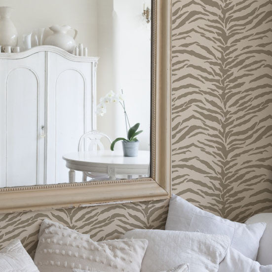 Tiger Stripes Allover Wall Stencil - Reusable DIY Painting Template for Jungle, Safari & Kids Room Decor - Perfect for Home, Nursery & Accent Walls