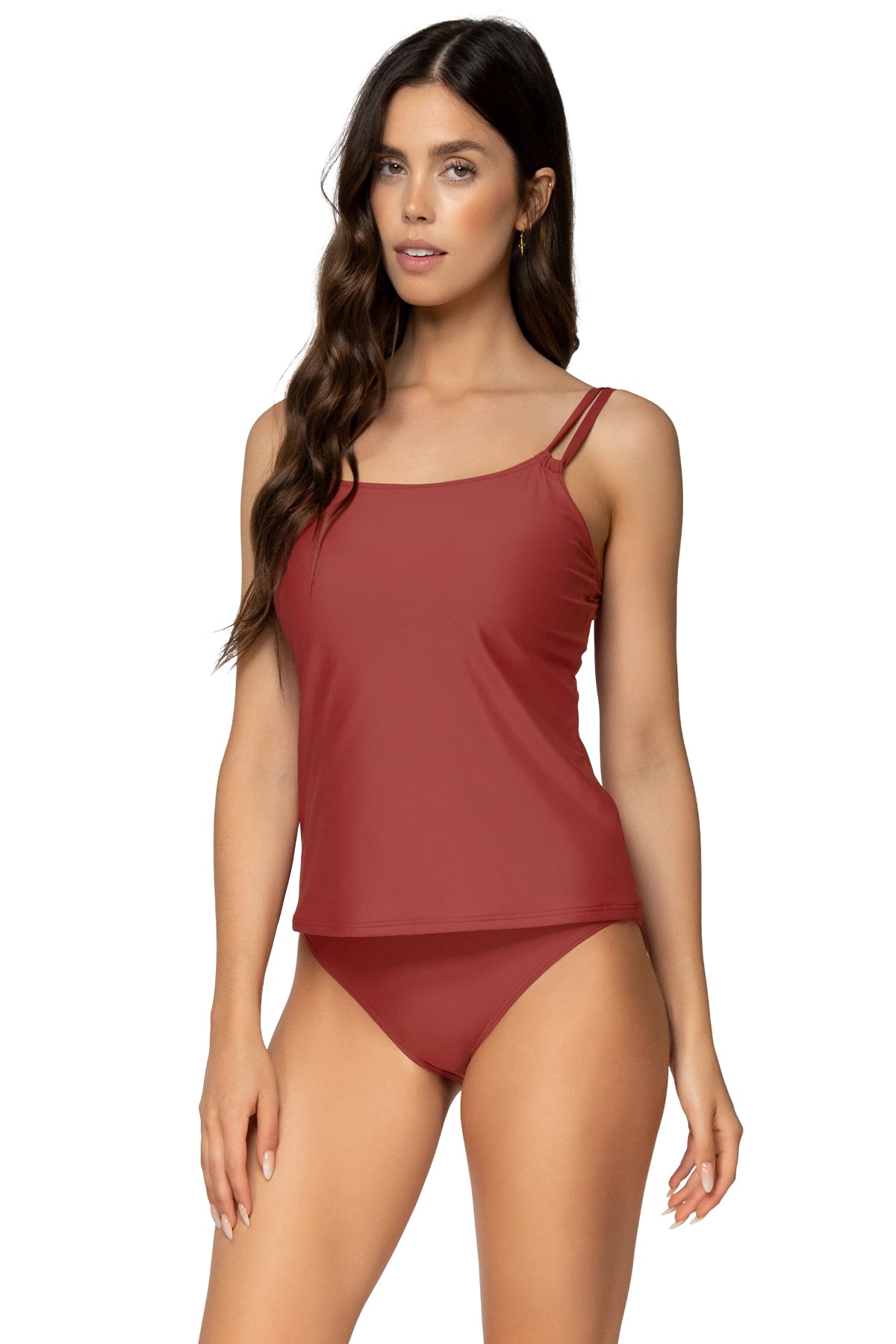 Taylor Women's Tankini Swimsuit - Tuscan Red One Piece Bathing Suit for Swimming, Beach & Vacation | UV Protection & Quick Dry