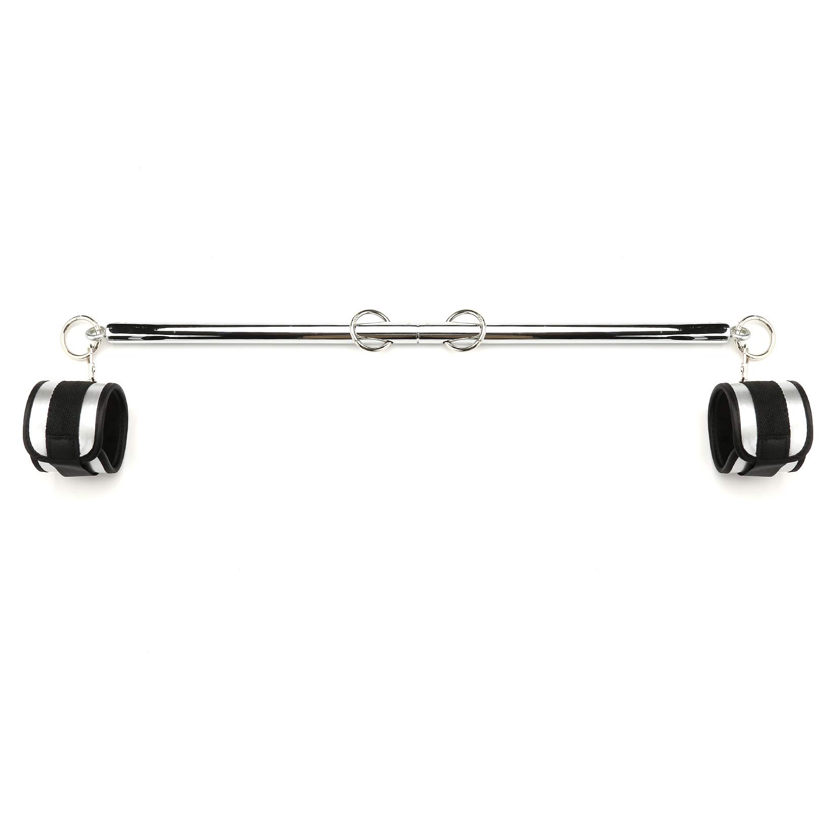 Sovyime Adjustable Spreader Bar Set - Black Expandable Workout Training Bars with 2 PU Brown Straps for Strength Training, Home Gym Equipment | Perfect for CrossFit, Powerlifting & Functional Fitness Exercises