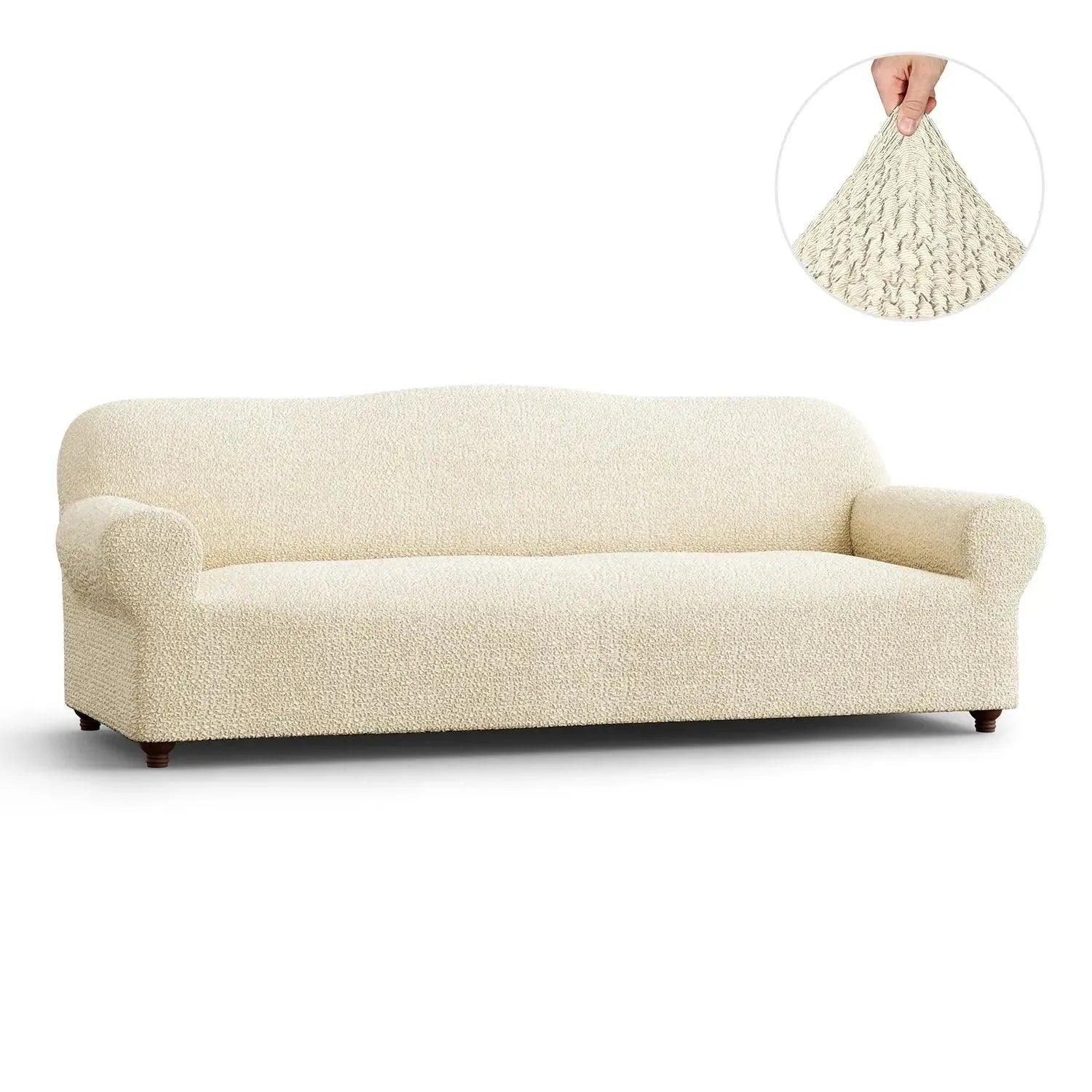 4-Seater Sofa Slipcover - Mille Righe Collection | Stretchable Furniture Protector for Living Room, Bedroom & Office | Easy Washable Couch Cover for Pets & Kids