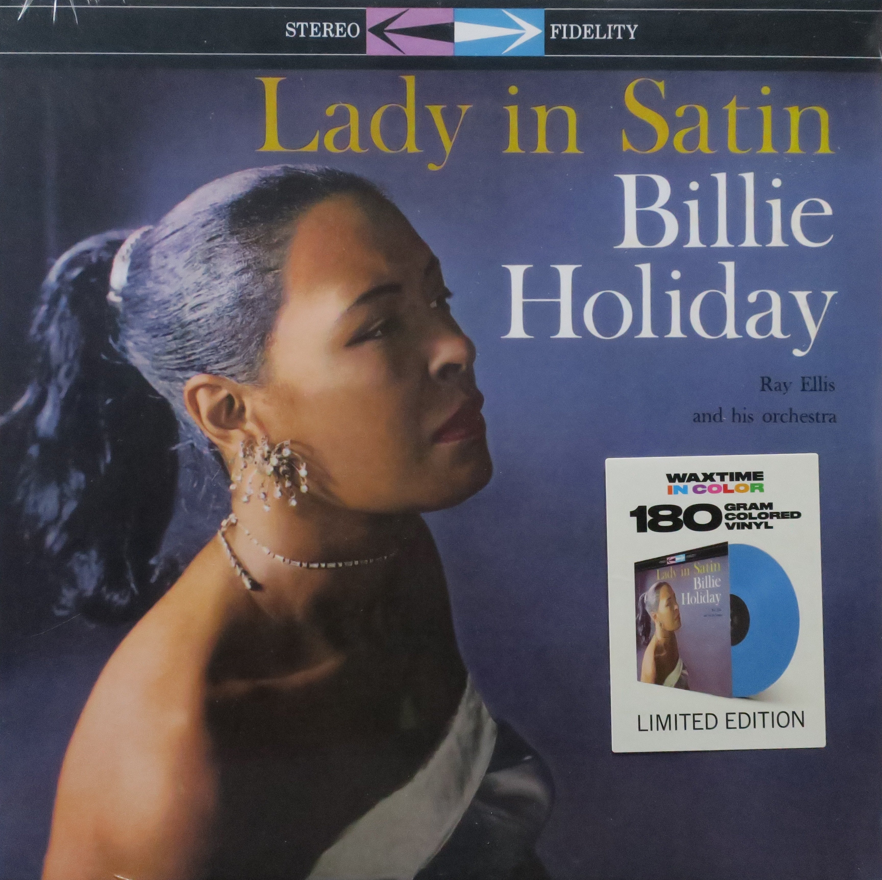 Billie Holiday 'Lady In Satin' 180g Blue Vinyl LP Record - Jazz Music Collector's Edition for Audiophiles & Vintage Music Lovers - Perfect for Home Listening, Gifts & Music Collections