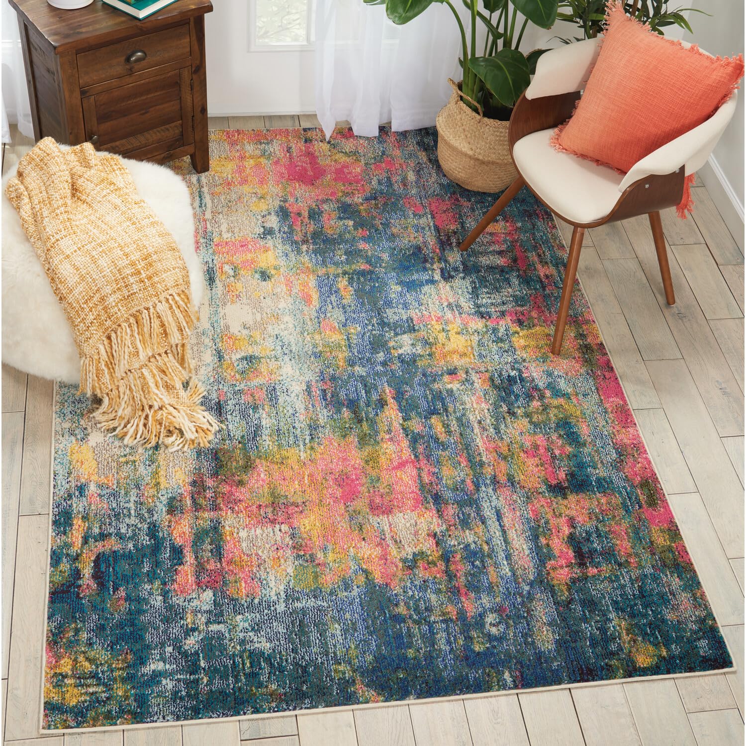 Nourison Celestial Blue/Yellow 5'3