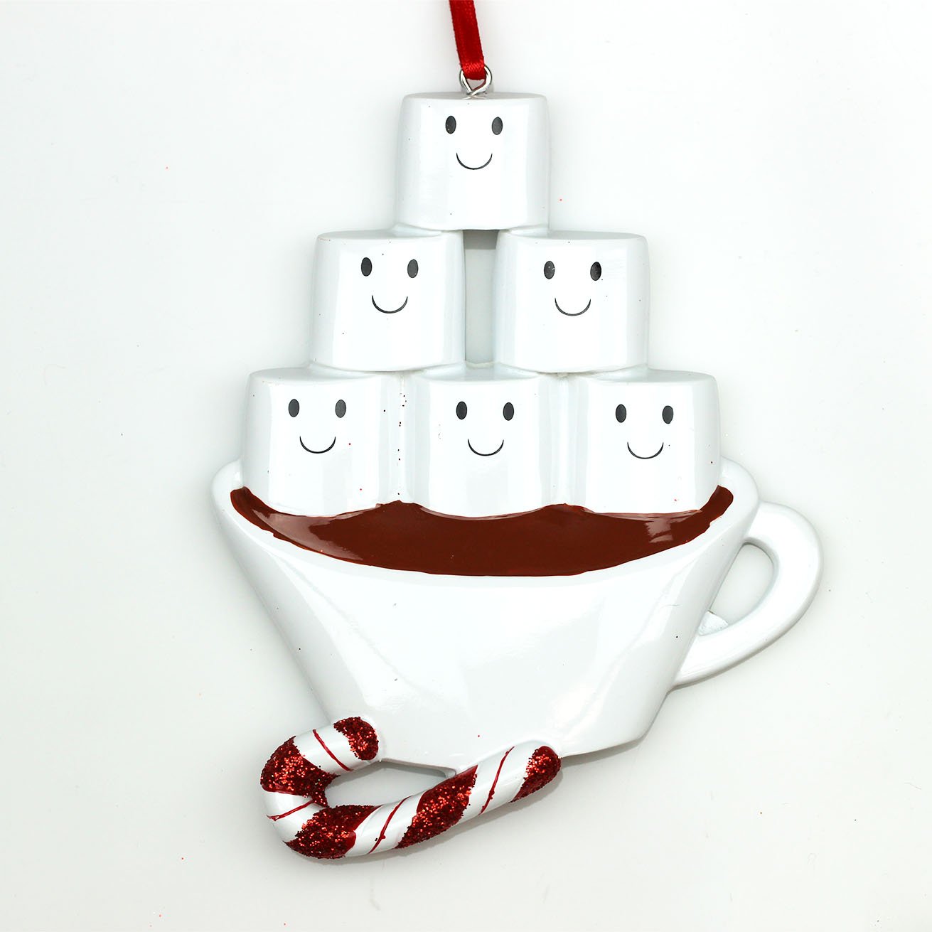 Custom Christmas Ornaments for Family - Hot Chocolate Themed with 4 Kids - Perfect for Holiday Decorations & Family Gift Giving