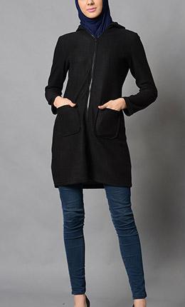 Premium Black Zip-Up Hoodie for Men & Women - Soft Fleece Lining, Adjustable Drawstring - Perfect for Casual Wear, Gym, and Outdoor Activities